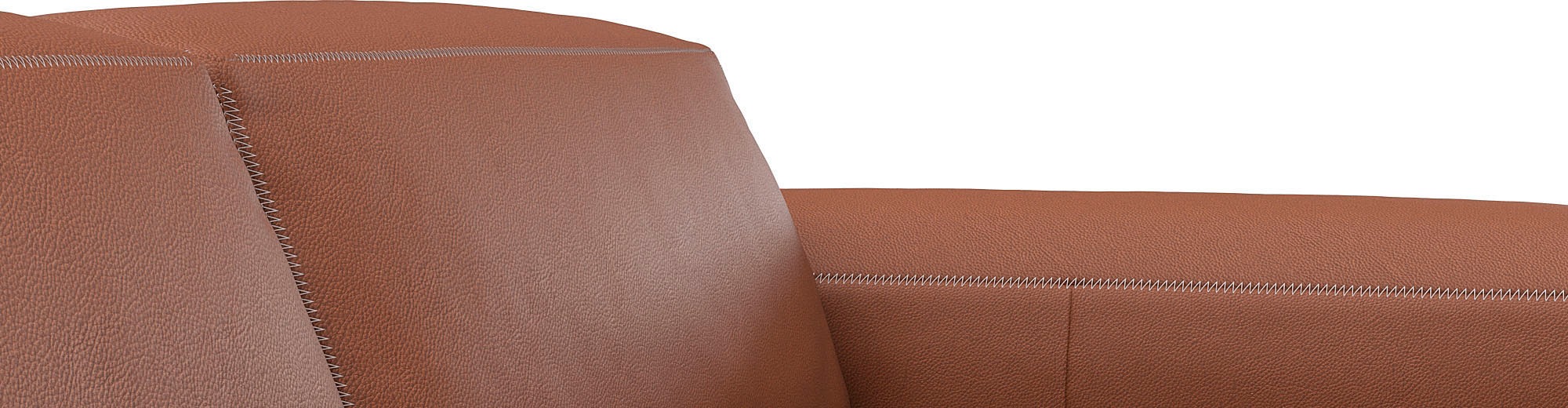 Ecksofa FLEXLUX "Lucera bequem und komfortabel durch hochwertigen Sitzaufbau, L-Form", braun (old chestnut braun), B:319cm H:73cm T:171cm, 100% Echteder, Sofas, Ecksofa, modern & anschmiegsam, Kaltschaum, Stahl-Wellenunterfederung 6