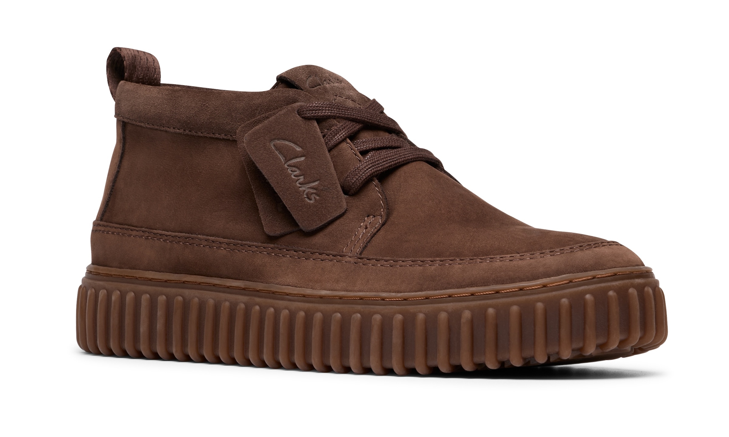 Clarks Sneaker "Torhill Lace Hi", Desert Boots, Schnürboots mit Wechselfußb günstig online kaufen