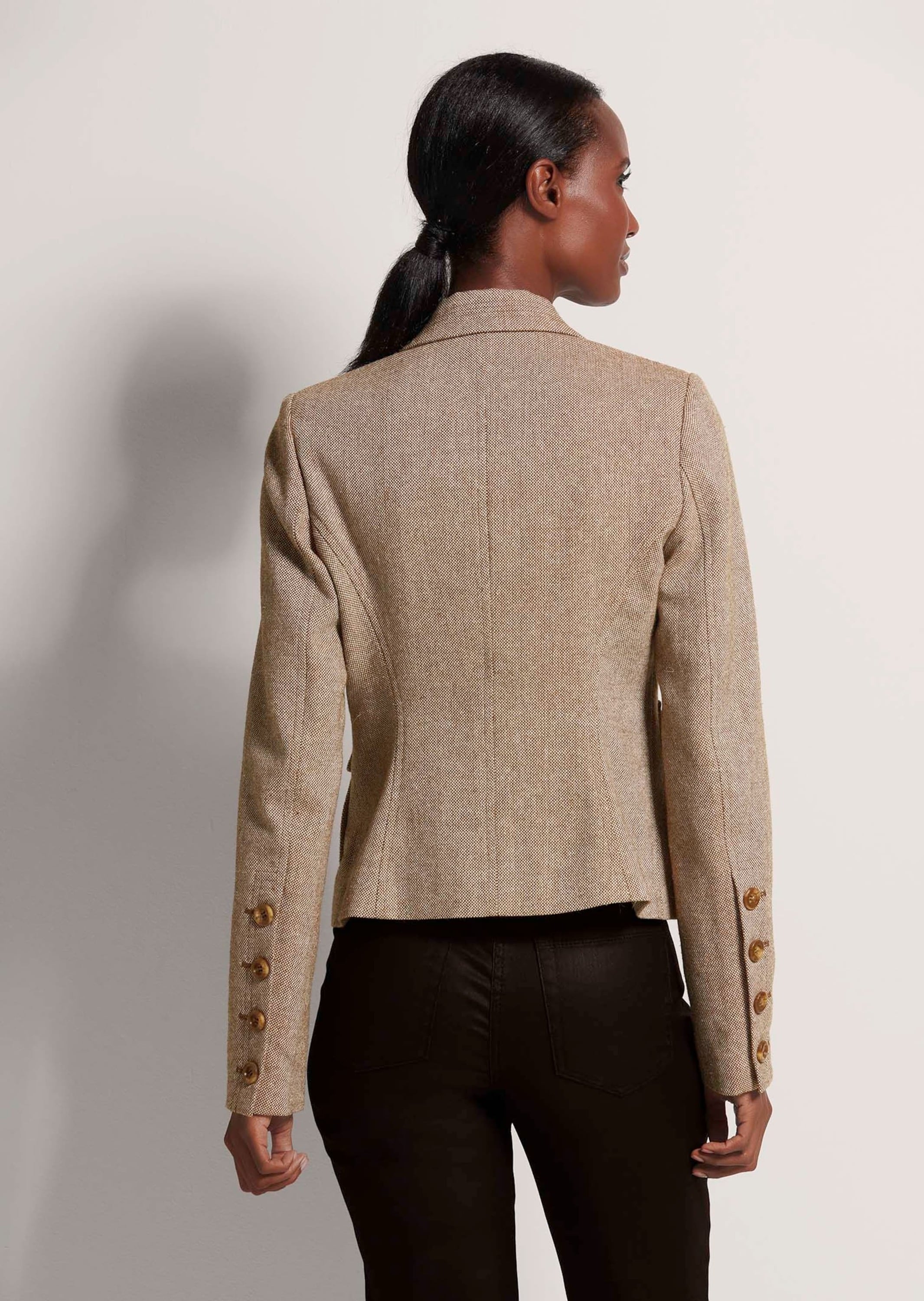 MADELEINE Sweatblazer »Blazer Kurzer Blazer in Pfeffer/Salz-Optik«