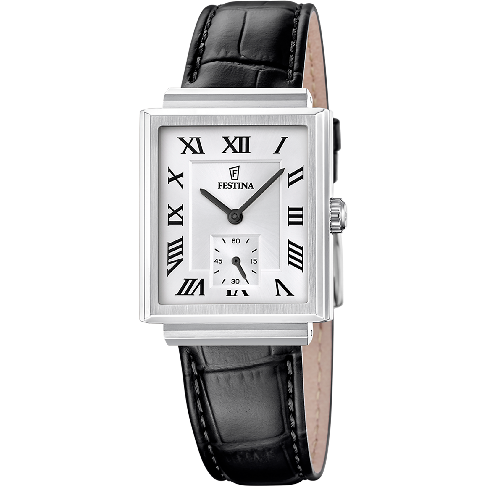 Festina Quarzuhr »On the Square« Armbanduhr, Damenuhr, Herrenuhr, Lederarmband, analog