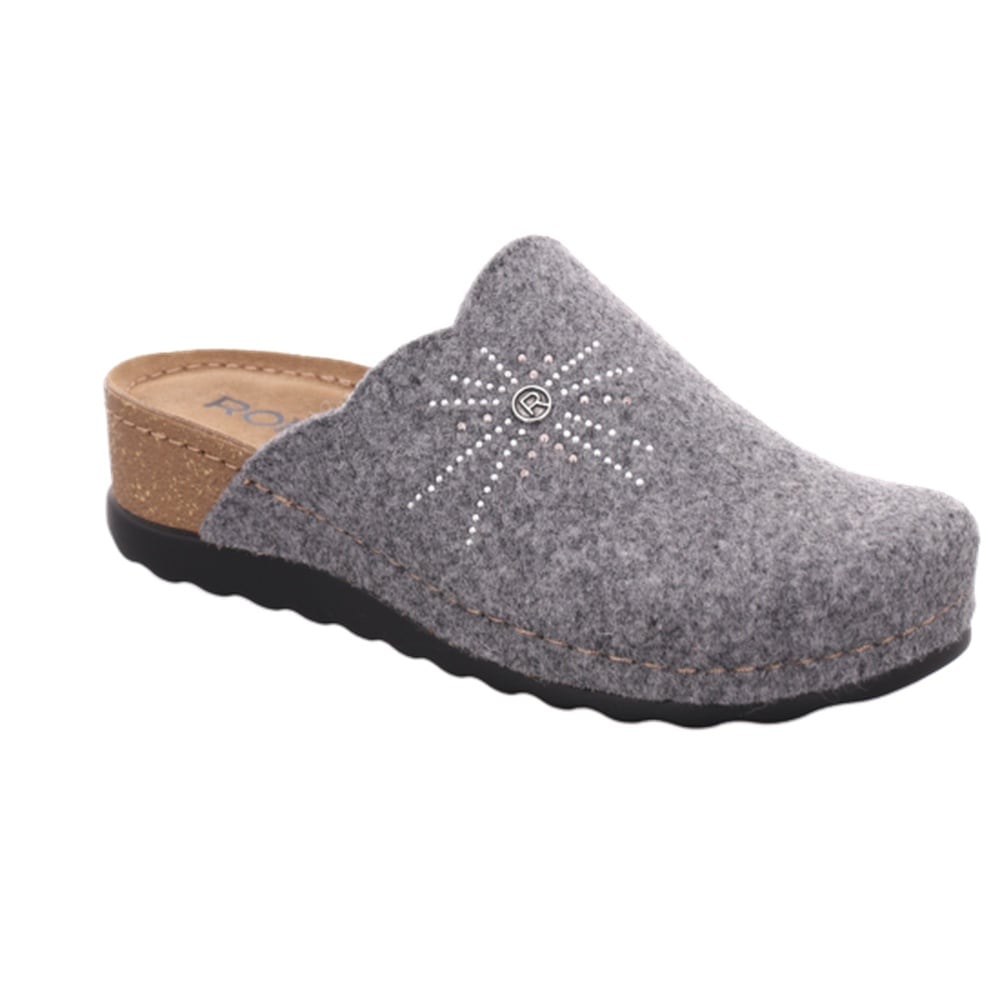 Rohde "Soave-40" Clog, Hausschuh, Wohlfühlschuh mit Keilabsatz
