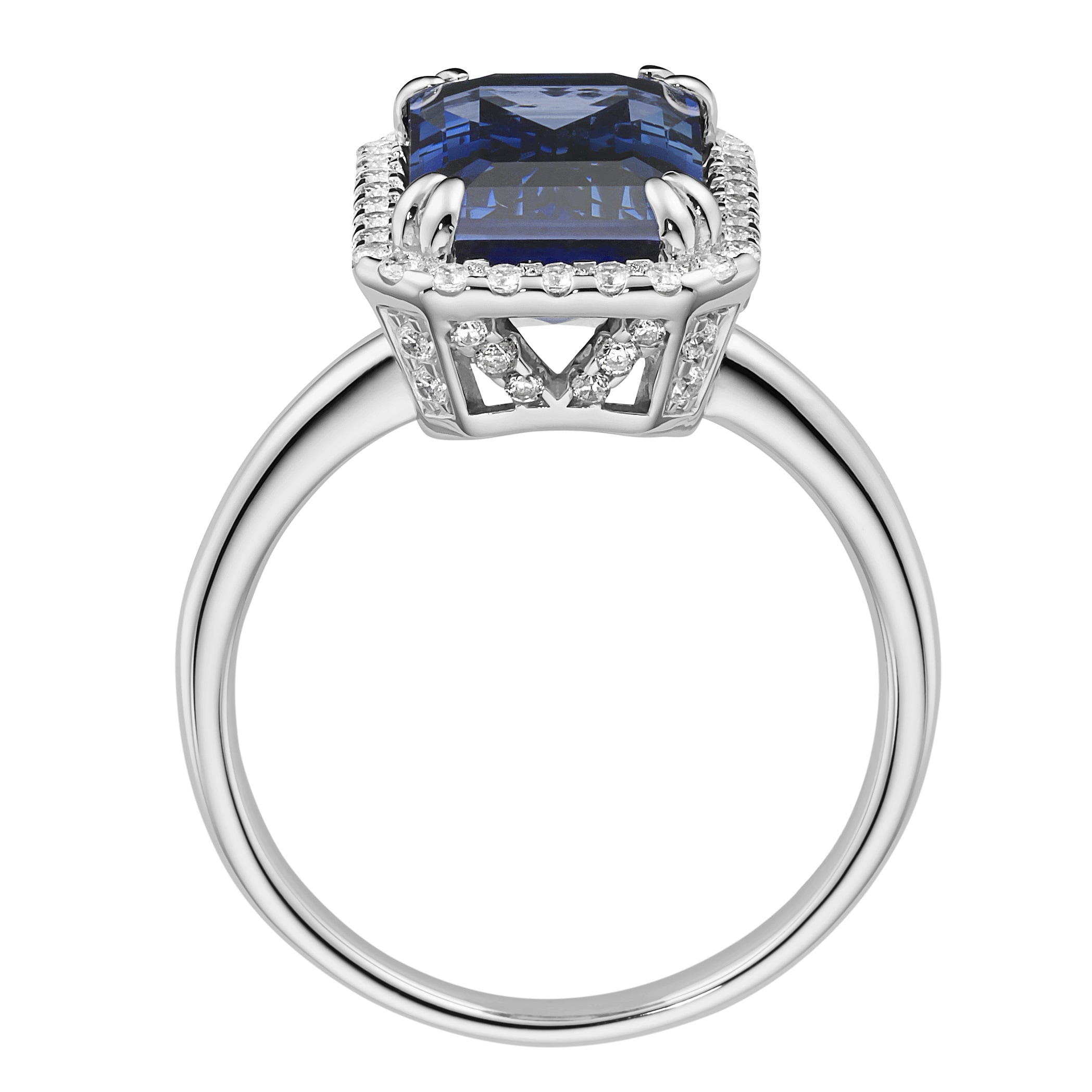 GIORGIO MARTELLO MILANO Silberring »in blau, fuchsia oder lila, Zirkonia weiß, Silber 925«