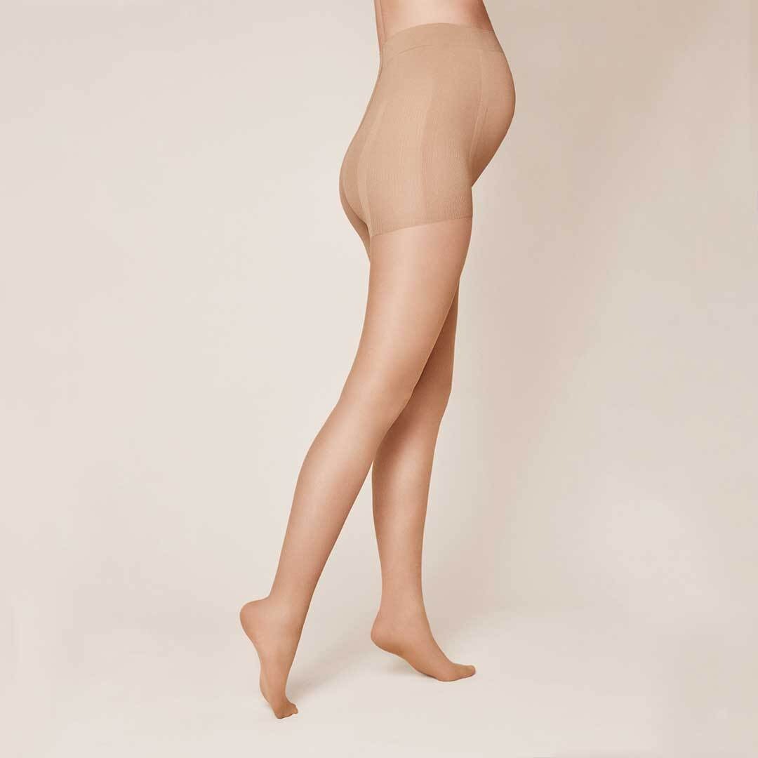 Feinstrumpfhose KUNERT "CHINCHILLAN RUN STOP 20", Damen, Gr. M, cashmere, Obermaterial: 72% Polyamid, 28% Elasthan, elastisch, Strumpfhosen Feinstrumpfhose, mit innovativem Kunert-Maschenstopp, transparent, matt 6