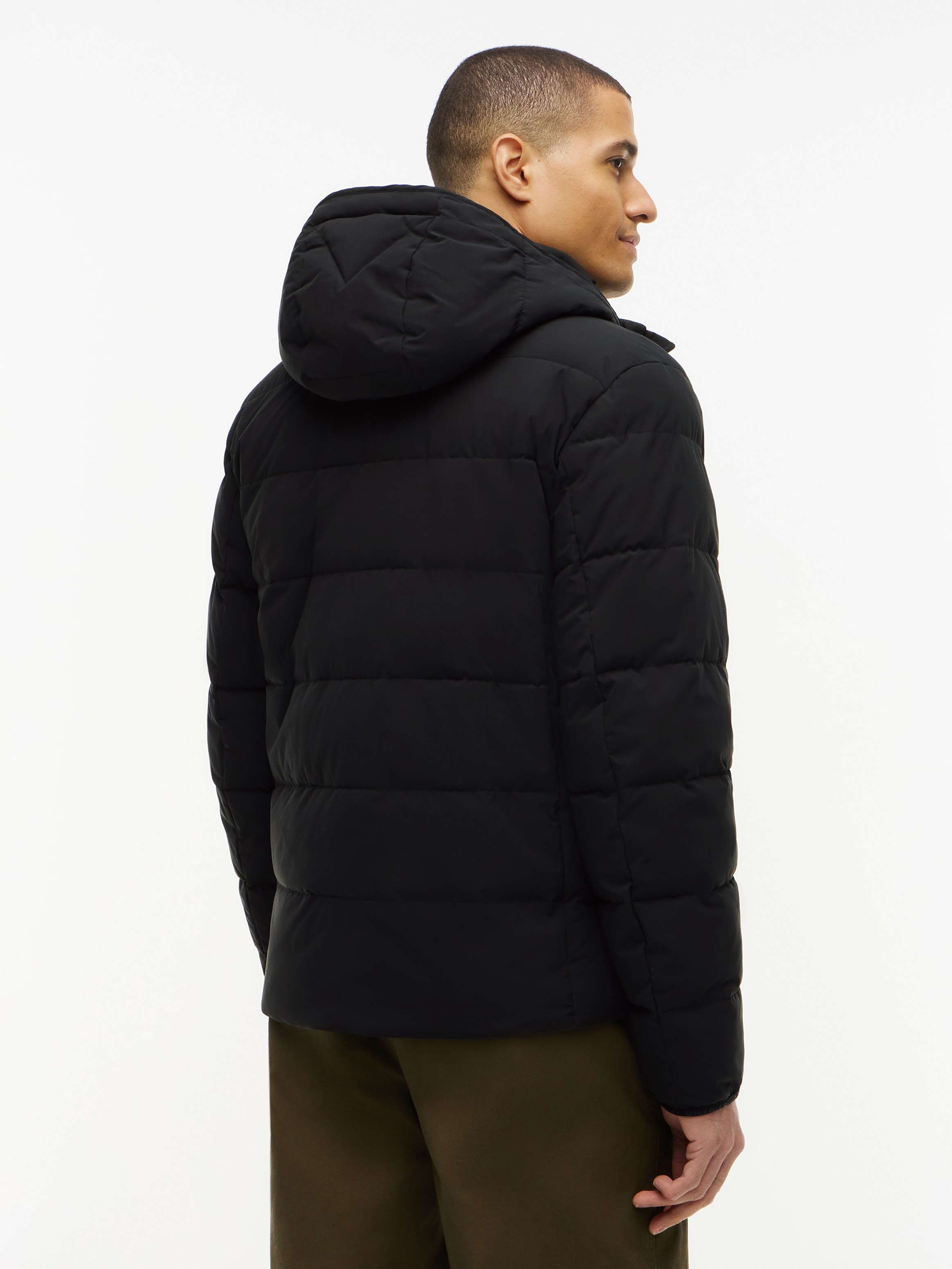 Tommy Hilfiger Steppjacke »DETACHABLE HOODED BRANDED« mit Kapuze normale Passform