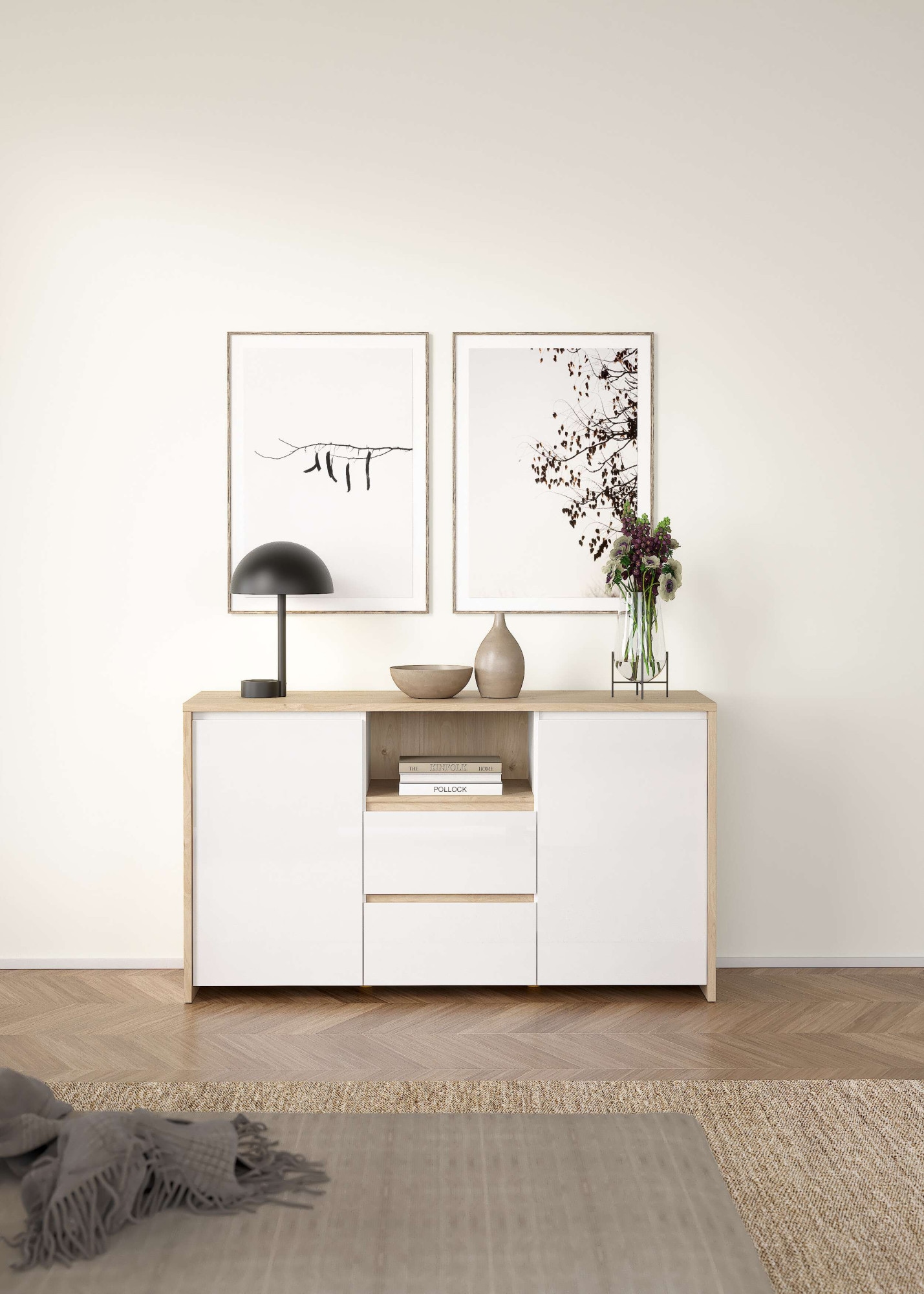 Home affaire Sideboard "Next Anrichte, Kommode, Stauraum," 2 Türen, 2 Schubladen, Breite 149 cm
