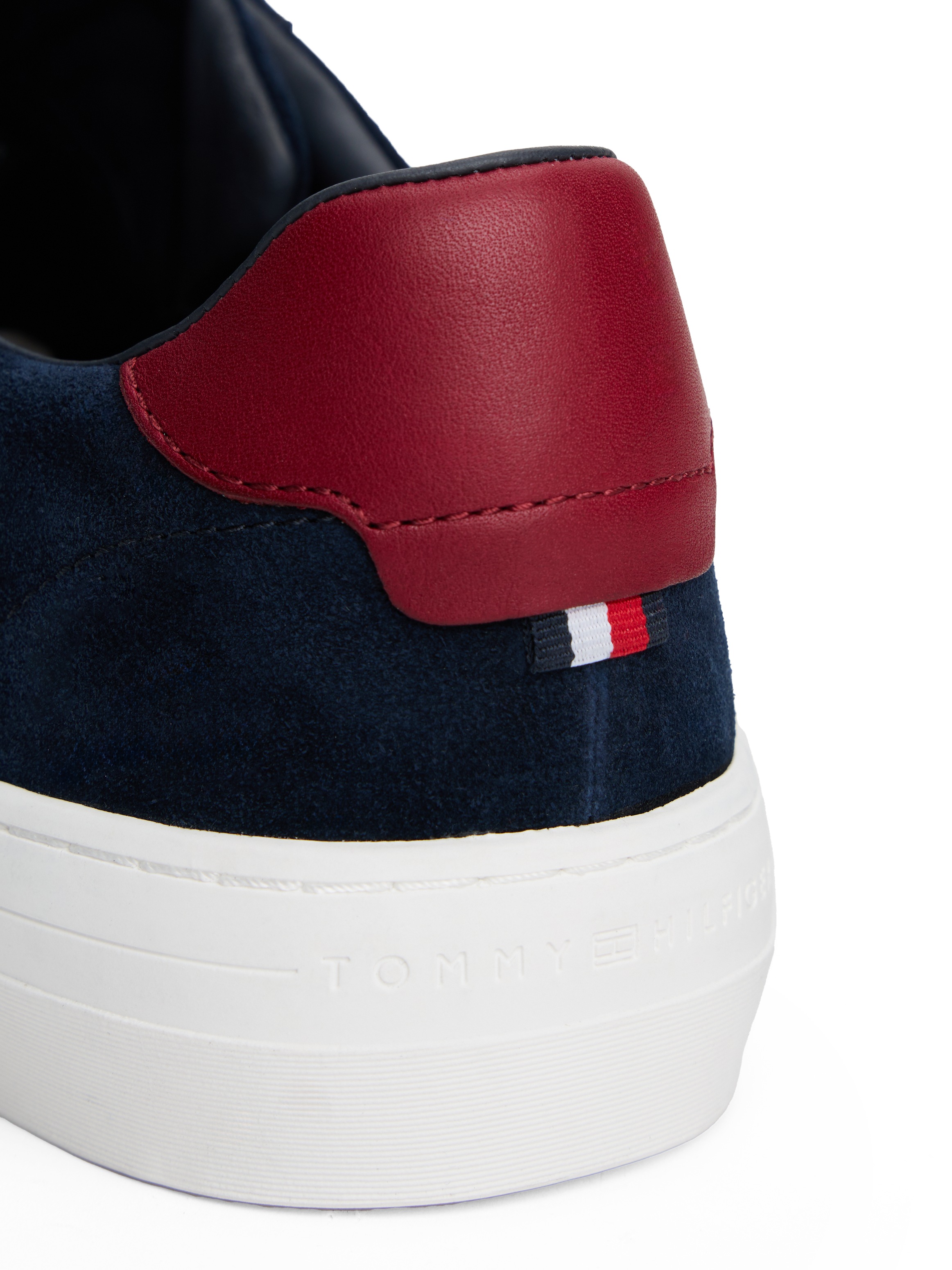 Tommy Hilfiger Sneaker »PREMIUM DRESS CUPSOLE SUEDE«, Freizeitschuh, Halbschuh, Schnürer mit seitlicher Logoprägung