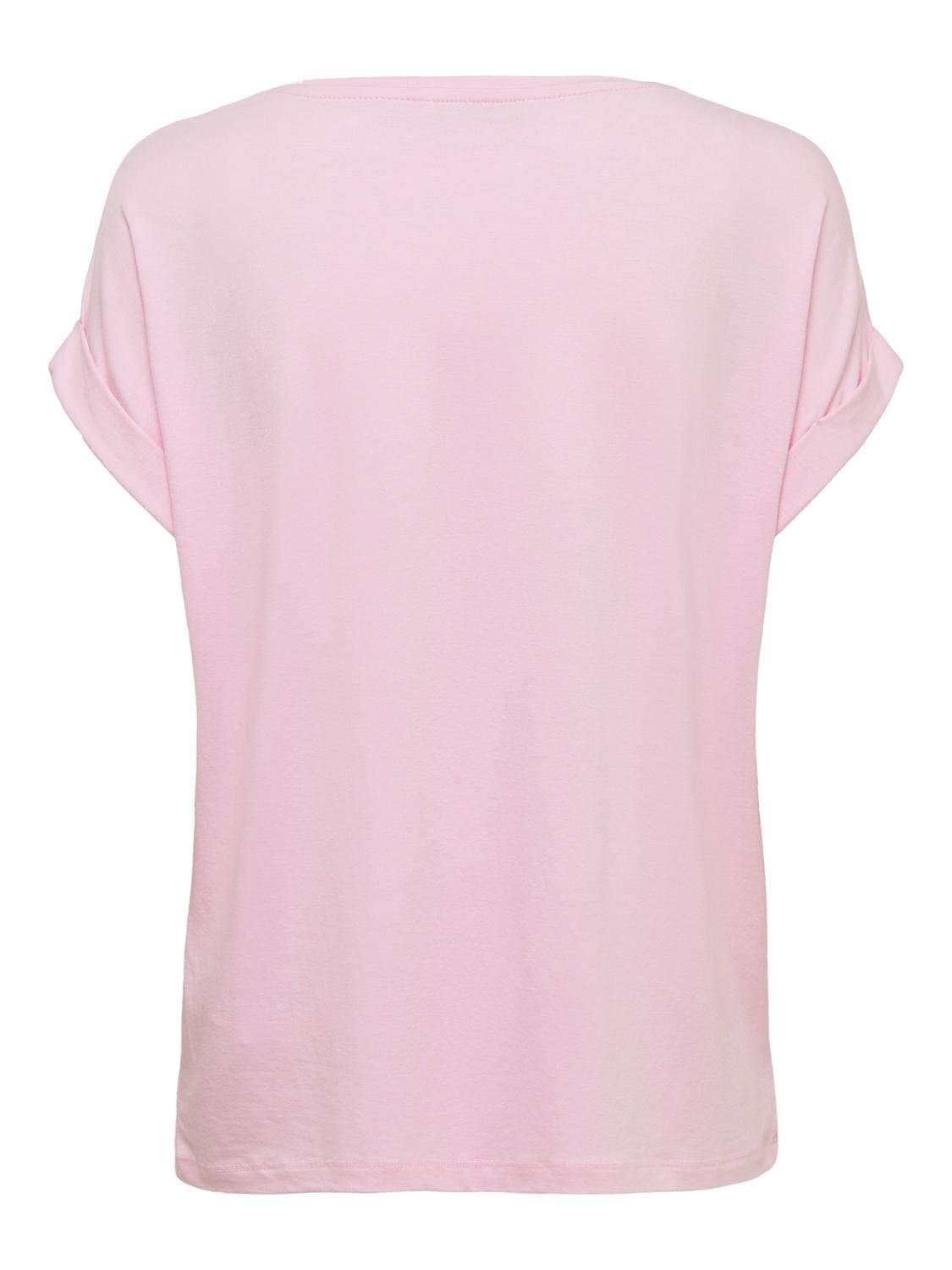 ONLY T-Shirt »ONLMOSTER – Kurzarmshirt mit Aufschlag und klassischem Look«, unifarben, casual, regular fit, Viskosemischung, Rundhals