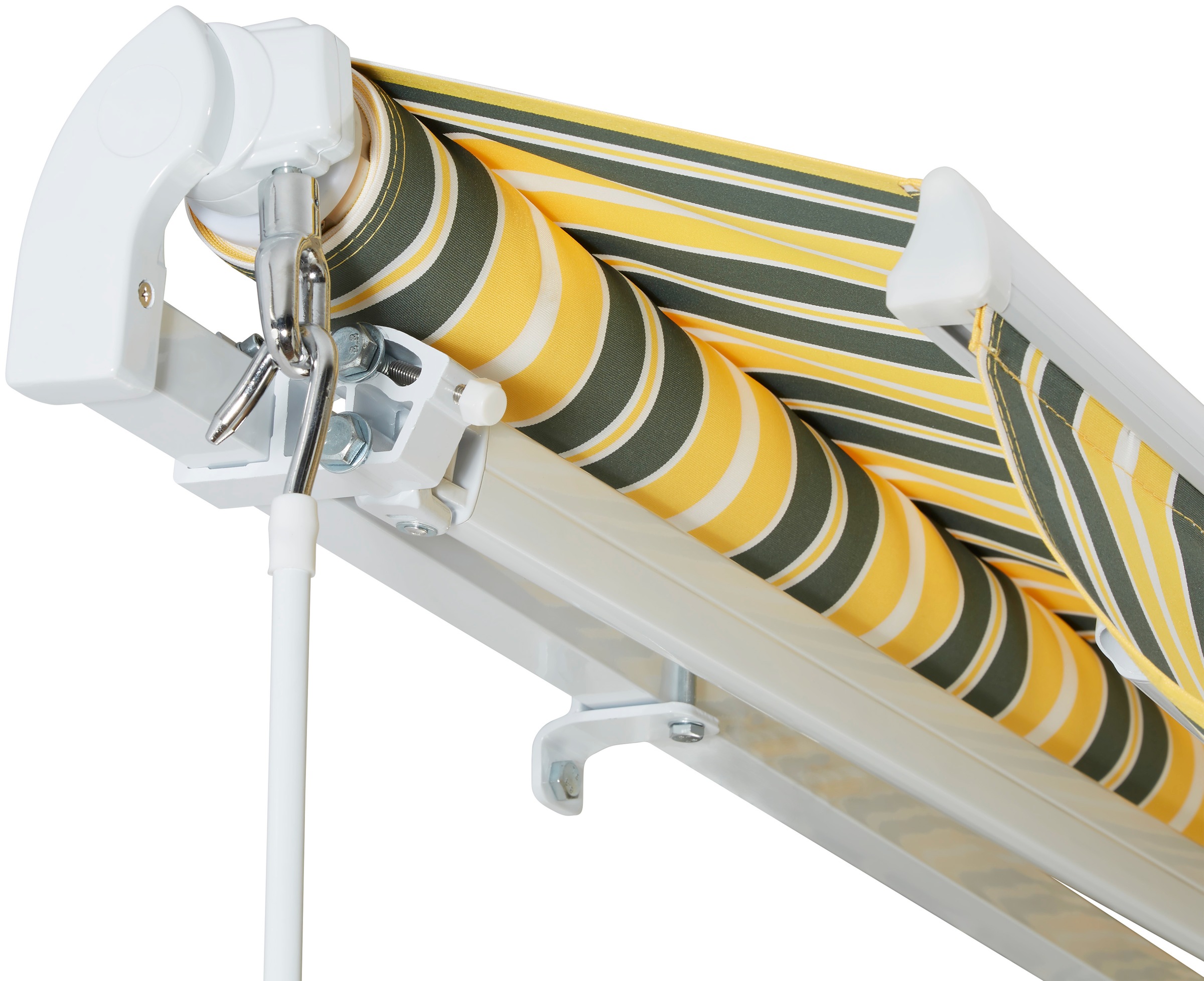 Gelenkarmmarkise KONIFERA "Estepona", gelb (gelb, grau), B:250cm, Polyester, Markisen, Gelenkarm-Markise, Breite/Ausfall: 250 x 200 cm, Neigungswinkel verstellbar 2