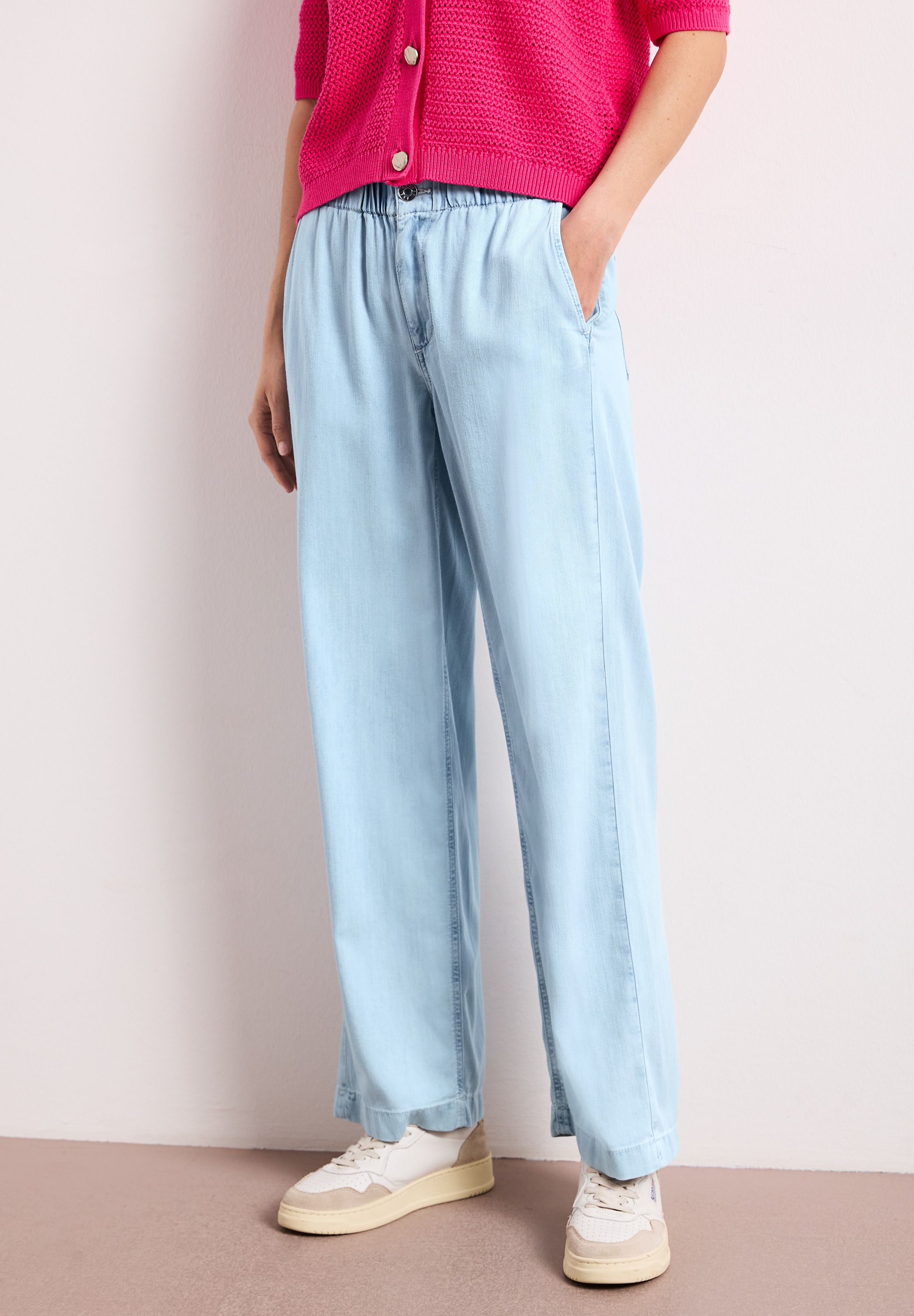 STREET ONE Weite Jeans "Style Emee" mit Paperbag-Bund/ Loose Fit