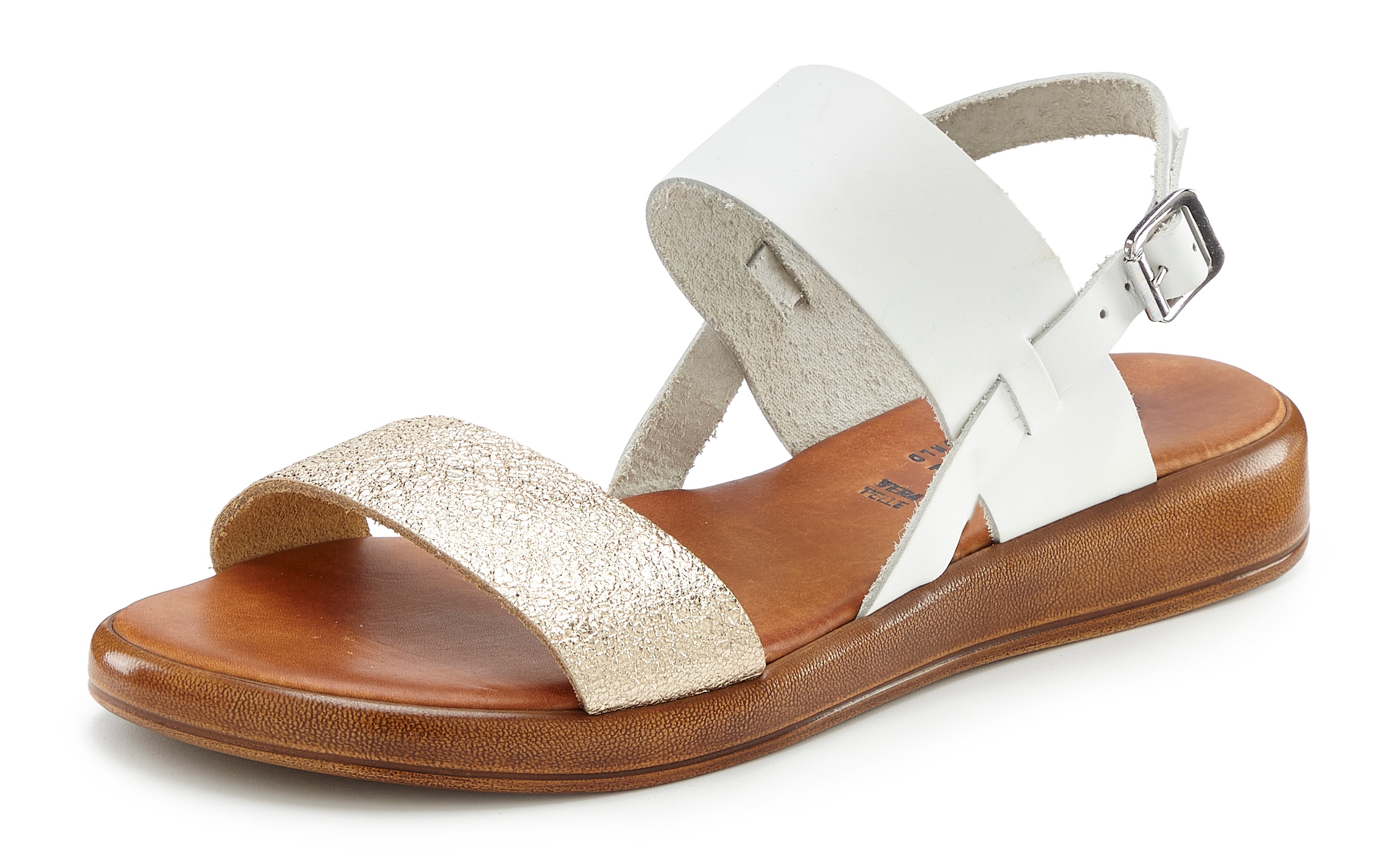 LASCANA Sandale "Sommerschuh, Riemchensandale, offener Schuh", aus Leder günstig online kaufen