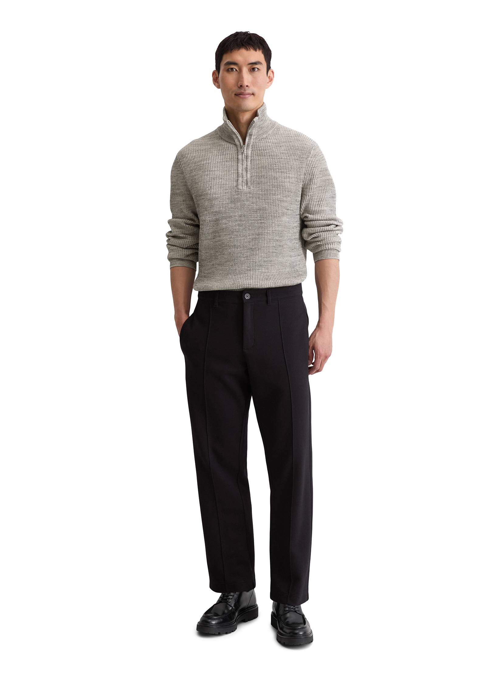 Marc O'Polo Rundhalspullover »aus Baumwoll-Schurwoll-Mix«