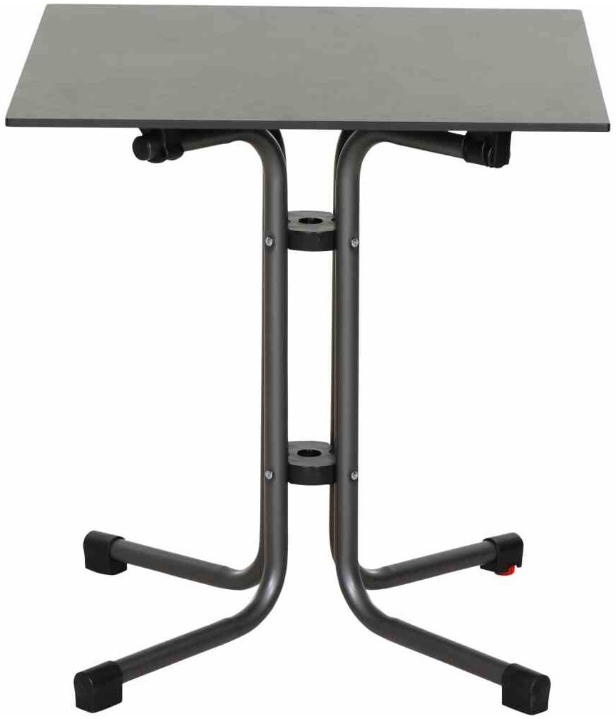 Siena Garden Gartensessel »Lane Sessel taupe 2er Set mit Tisch« Set, 2 Stk. tlg. 2 x Stapelsessel + Tisch Sola 65 x 65 cm