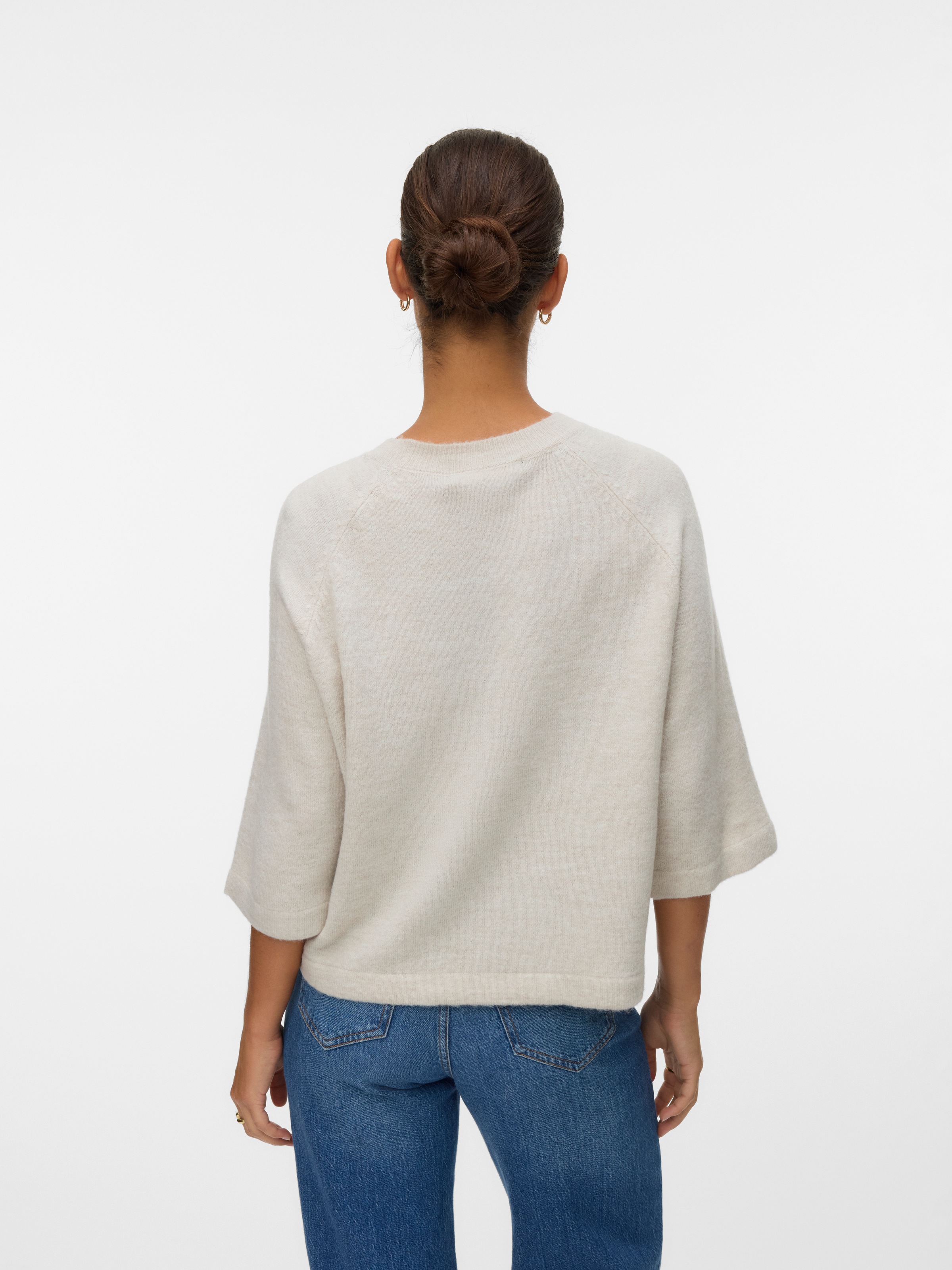 Vero Moda Strickpullover "VMLEFILE 3/4 O-NECK PULLOVER NOOS" günstig online kaufen