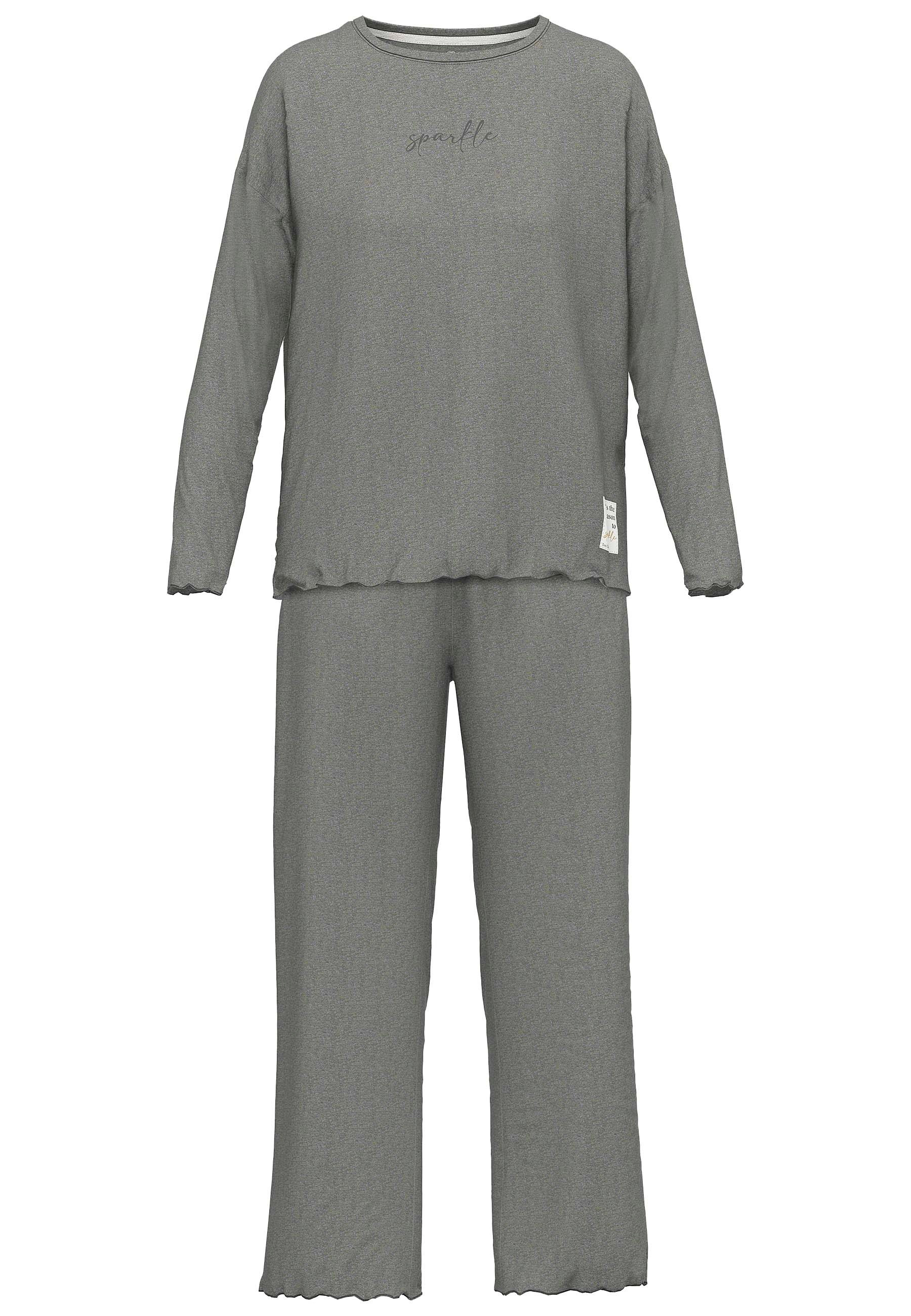 TOM TAILOR Schlafanzug "Xanthi" 2 tlg. mit langen Ärmeln, leicht meliert, R günstig online kaufen