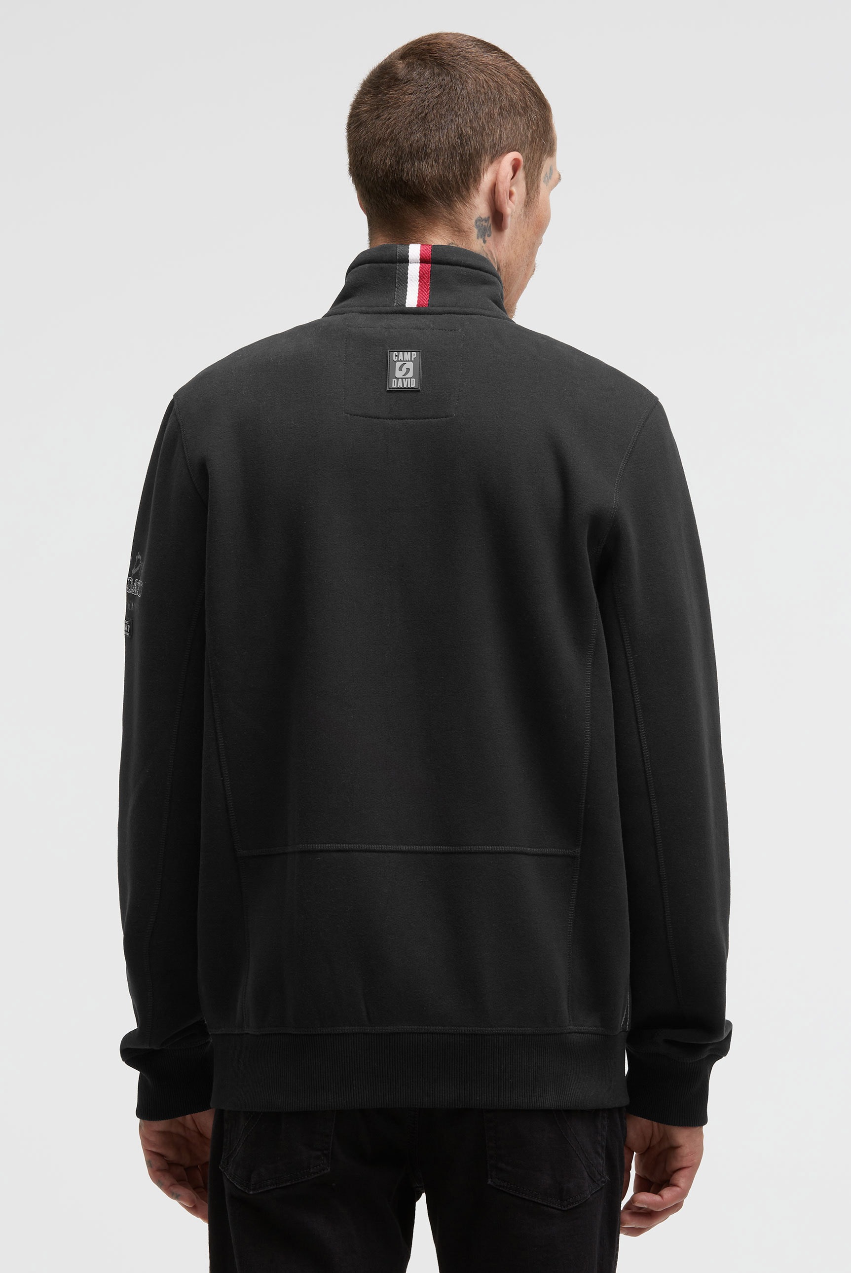 CAMP DAVID Sweatjacke mit Stehkragen