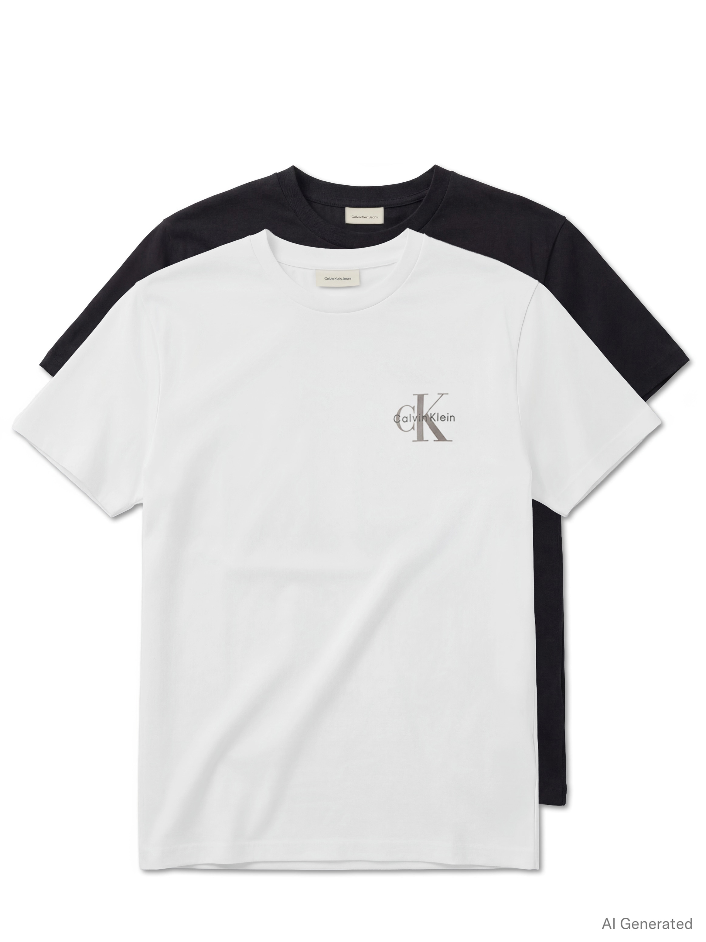 Calvin Klein Jeans T-Shirt "CLASSIC MICRO MONOLOGO 2PK" Set, 2 tlg. Regular fit mit Rundhalsausschnitt