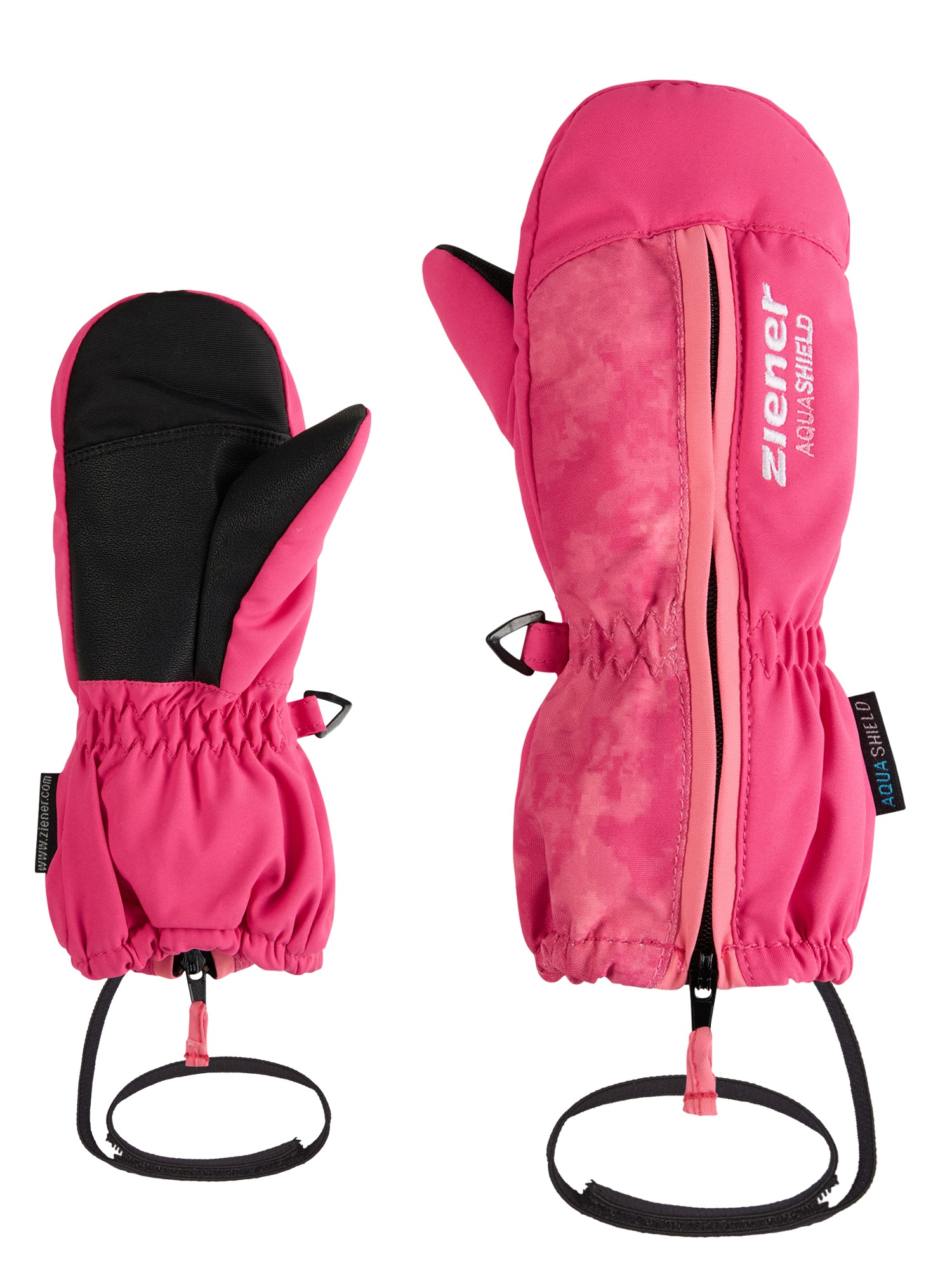 ZIENER Baby Fäustlinge "LANGELO-Z AS glove mini"pop pink, Gr. 3, Obermaterial: 100% Polyester; Innenseite: 100% Polyester; Futter: 100% Polyester;