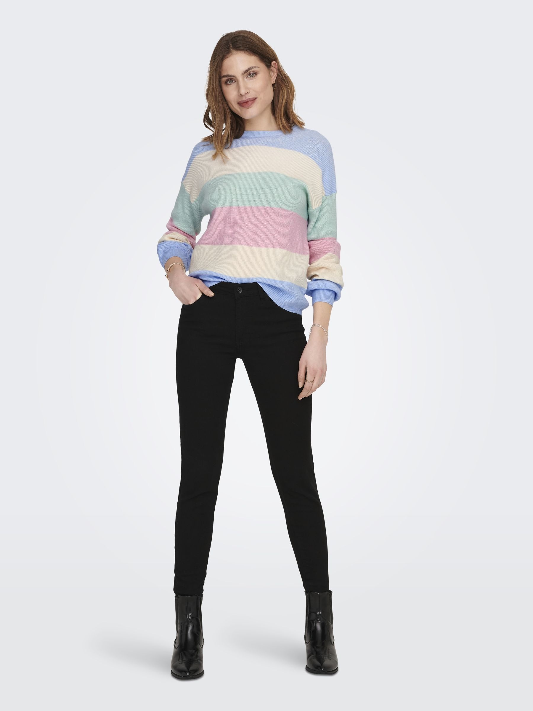 ONLY Strickpullover »ONLATIA L/S STRIPE PULLOVER KNT NOOS«