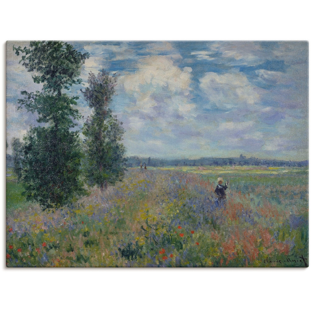 Artland Leinwandbild »Poppies (in der Nähe von Argenteuil)«, Felder, (1 St.)