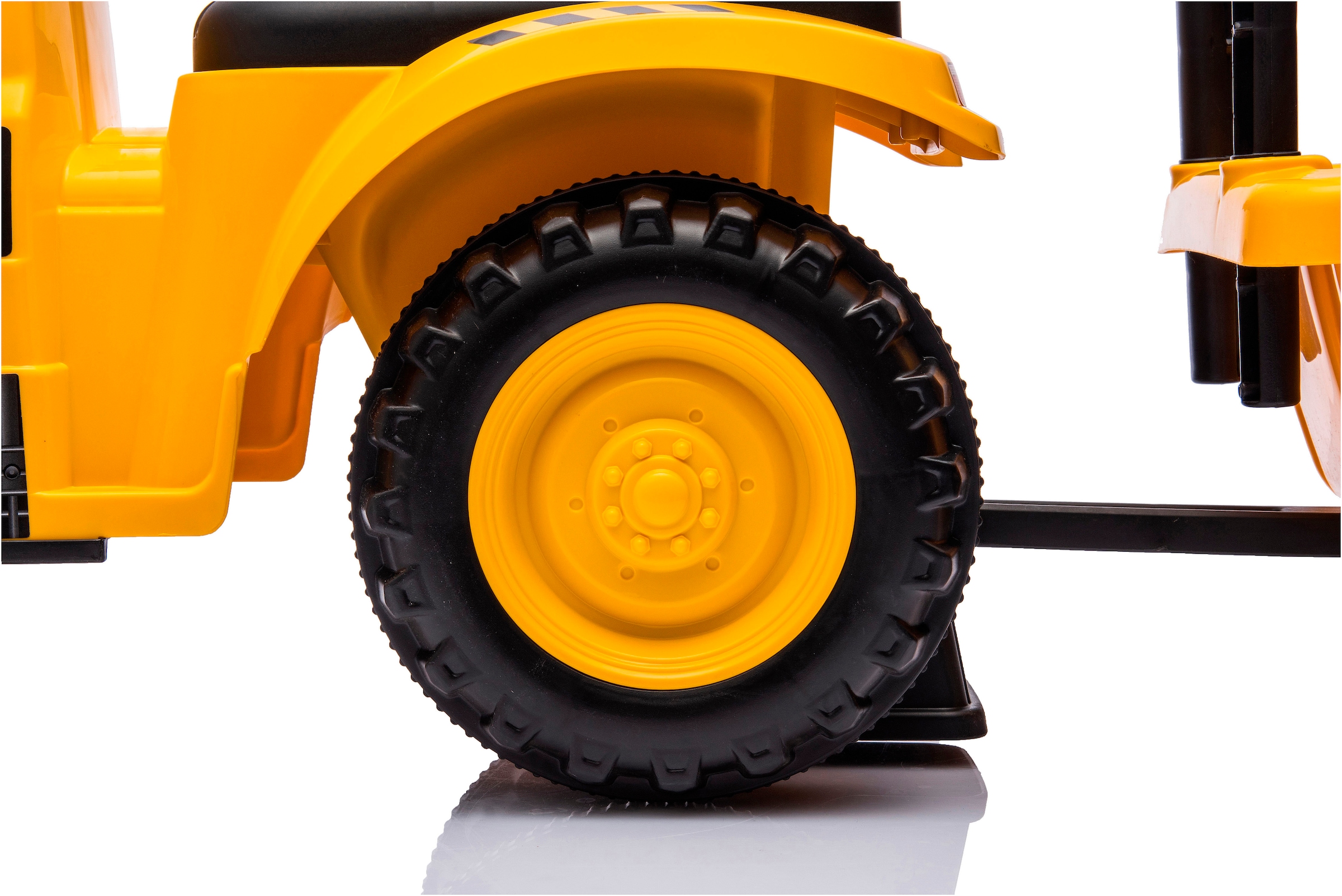 Jamara Rutscher »Caterpillar Traktor mit Anhänger 2in1, gelb«, mit Licht- und Soundeffekten sowie Hupe