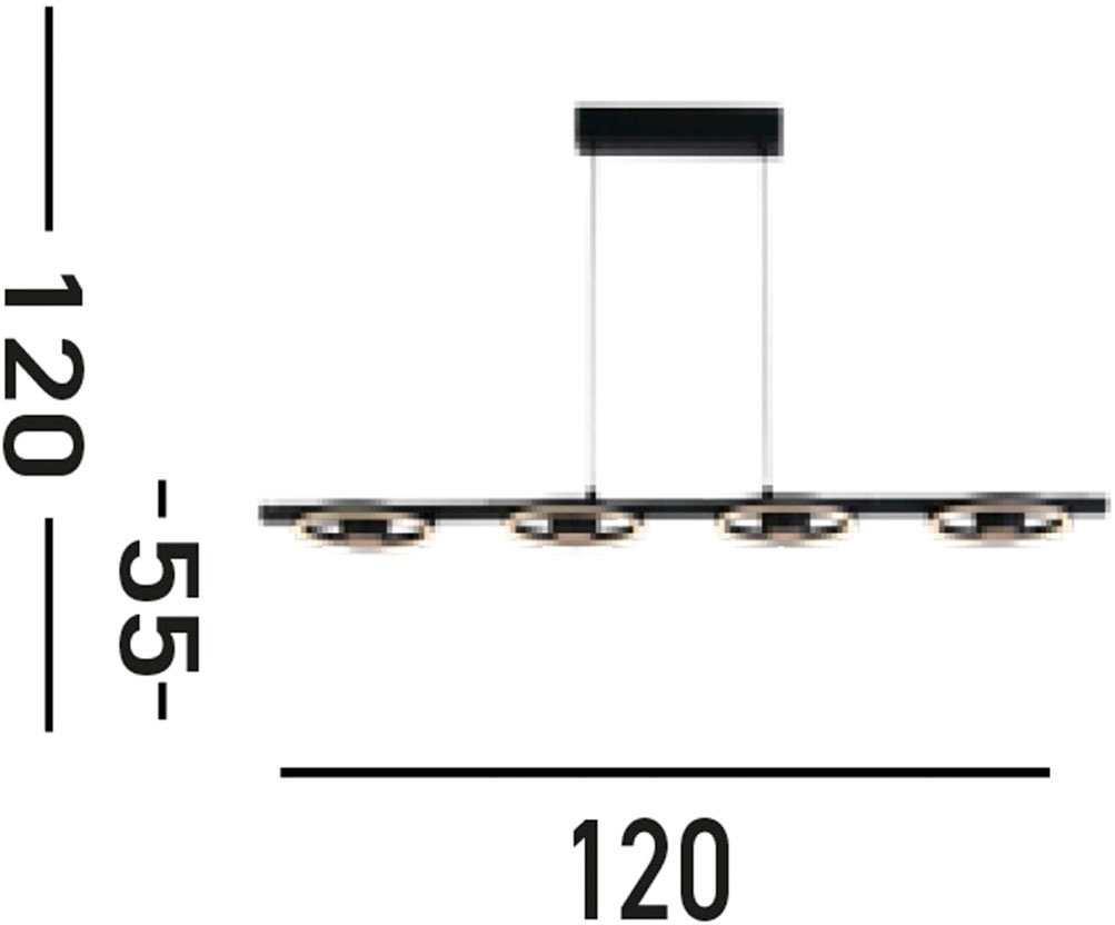 Searchlight LED-Hängeleuchte »Hängeleuchte Space, na-flammig« LED-Modul 1 Stk. Warmweiß Spiegel mit Unendlichkeitseffekt