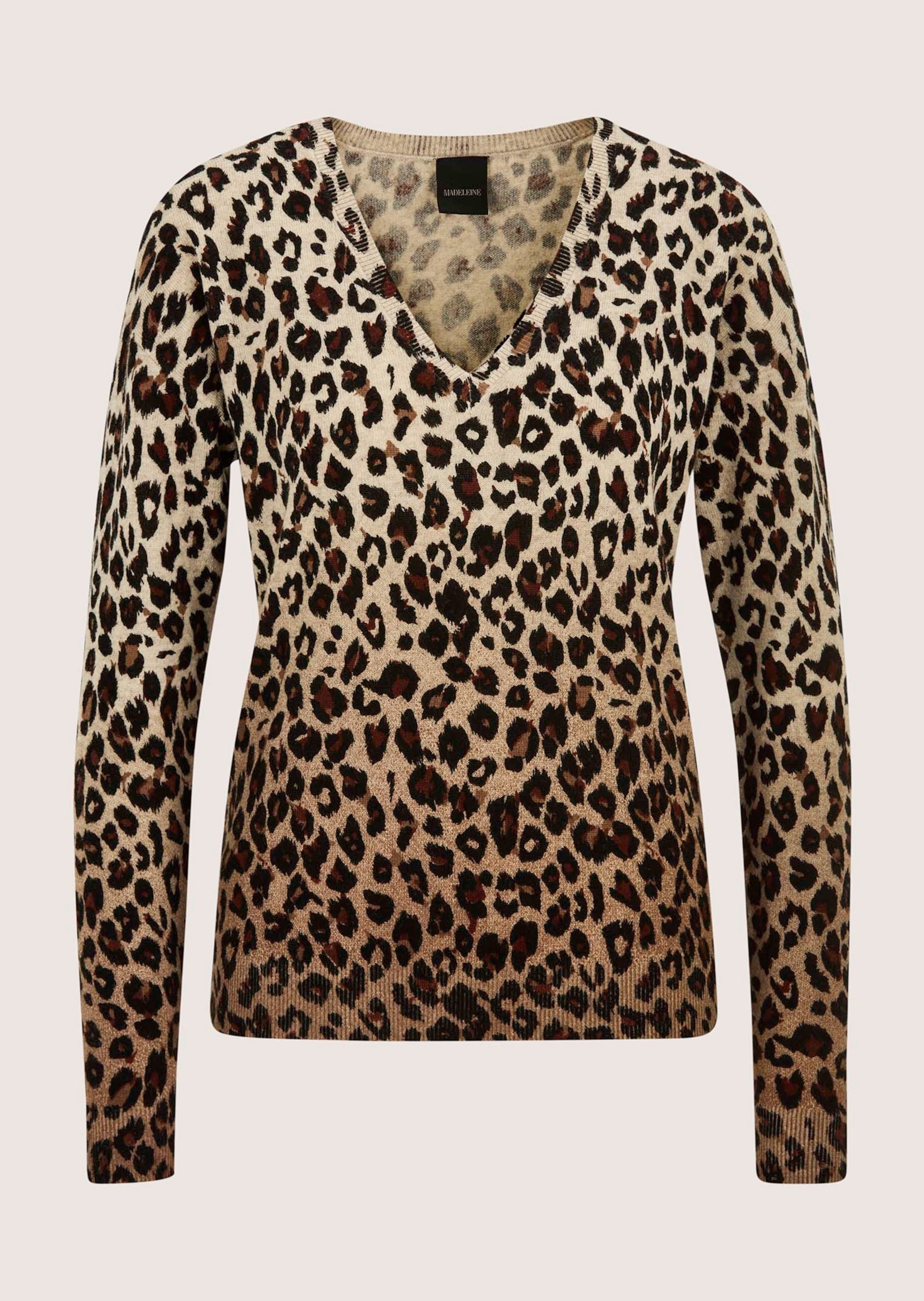 MADELEINE Longpullover "Strickpullover Luxuriöser Wollpullover mit Animal-D günstig online kaufen