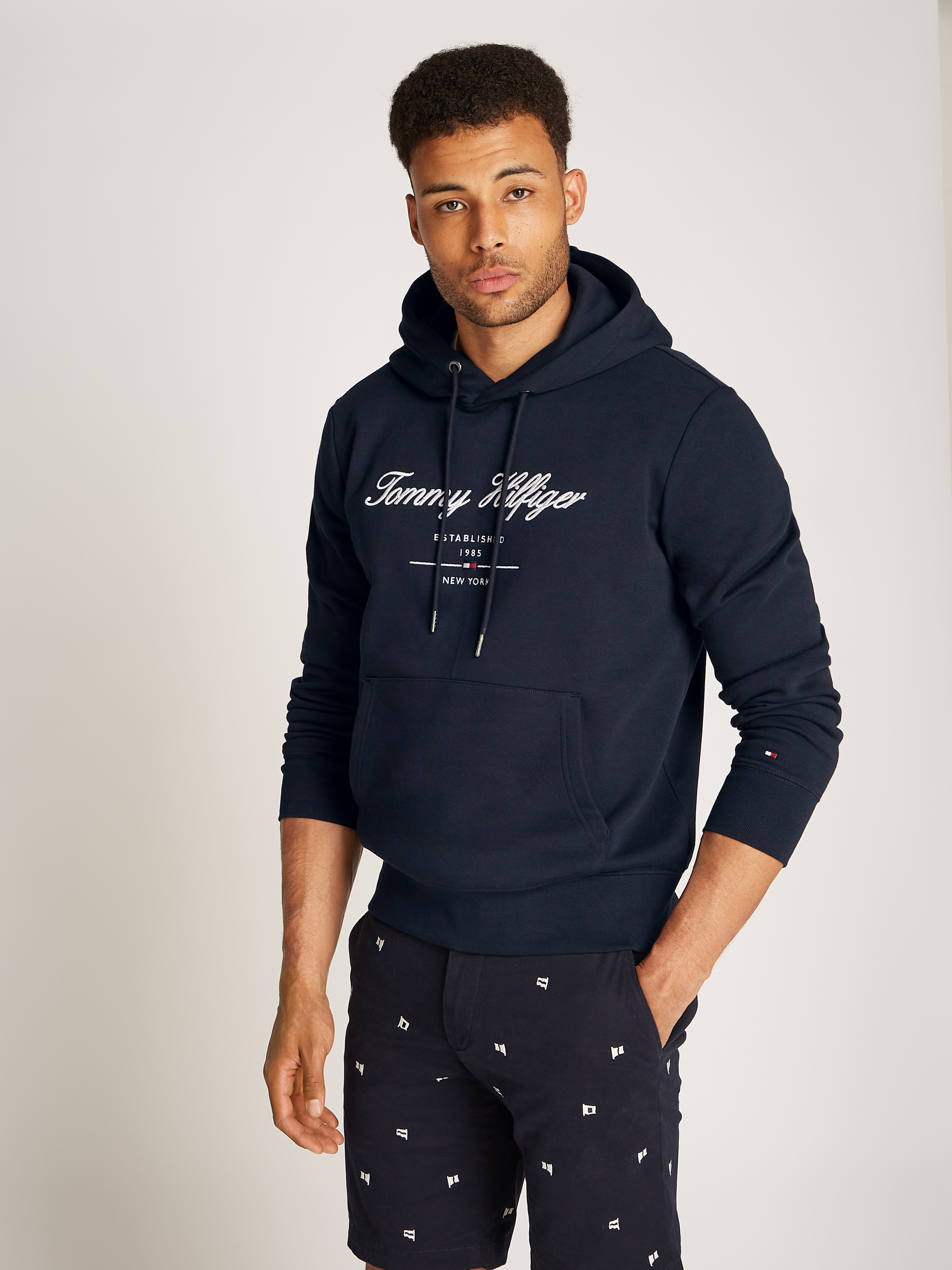 Tommy Hilfiger Hoodie "SCRIPT LOGO HOODY", mit aufgesticktem Logo günstig online kaufen