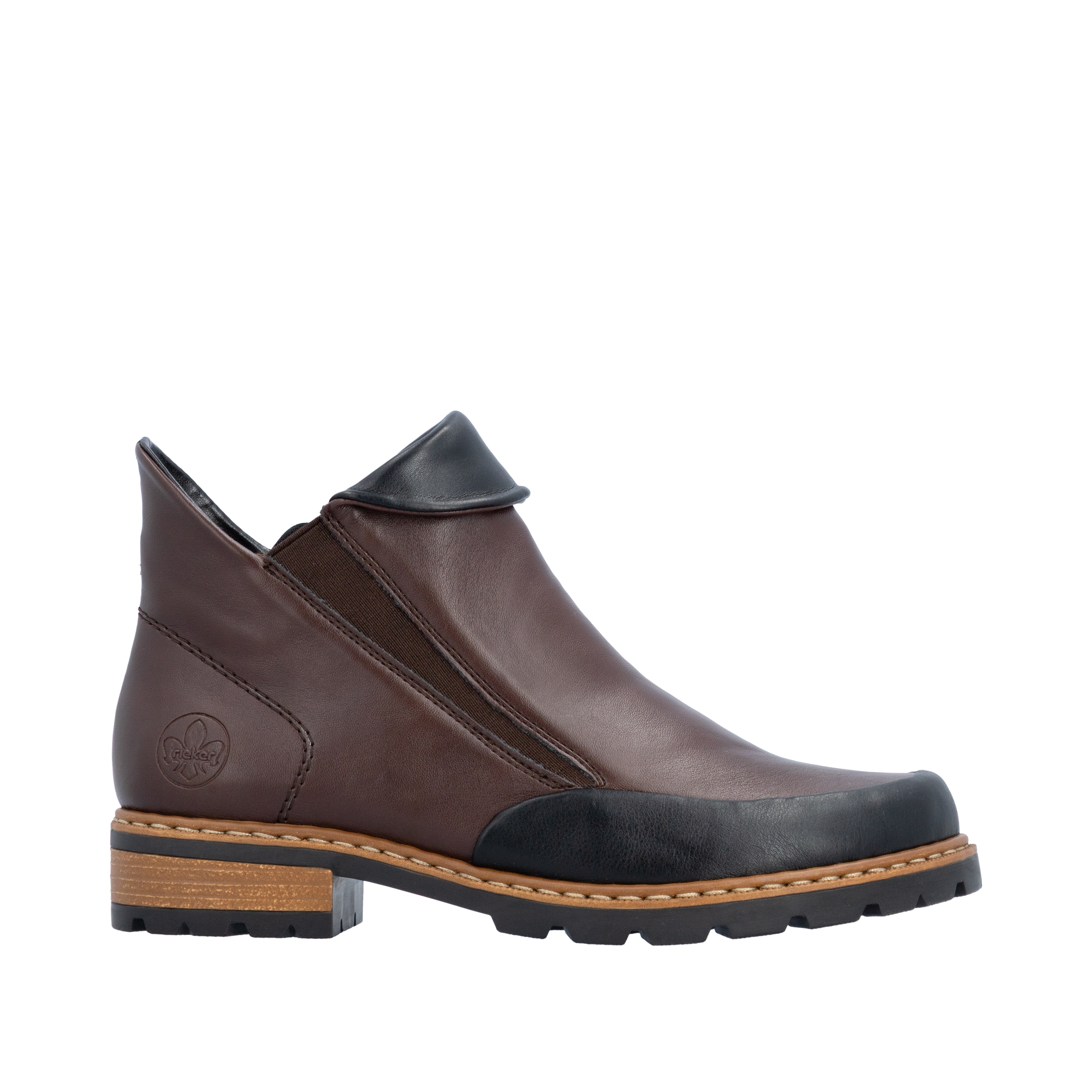 Rieker Chelseaboots  Ankleboots, Stiefelette, Blockabsatz, mit Kragen und Reißverschluss