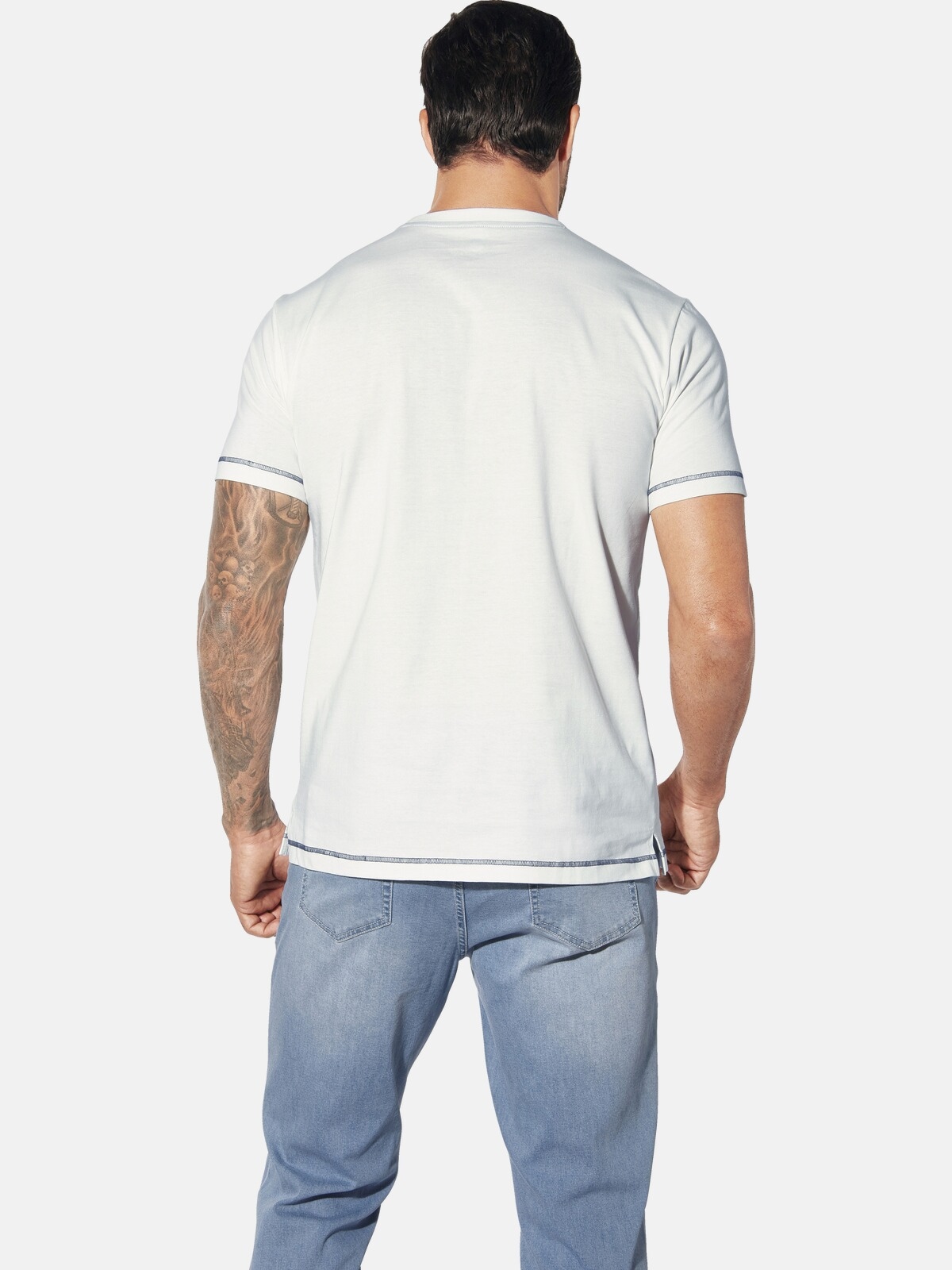 Jan Vanderstorm T-Shirt »Doppelpack T-Shirt BALDEN«, (2 tlg.), mit Brusttasche