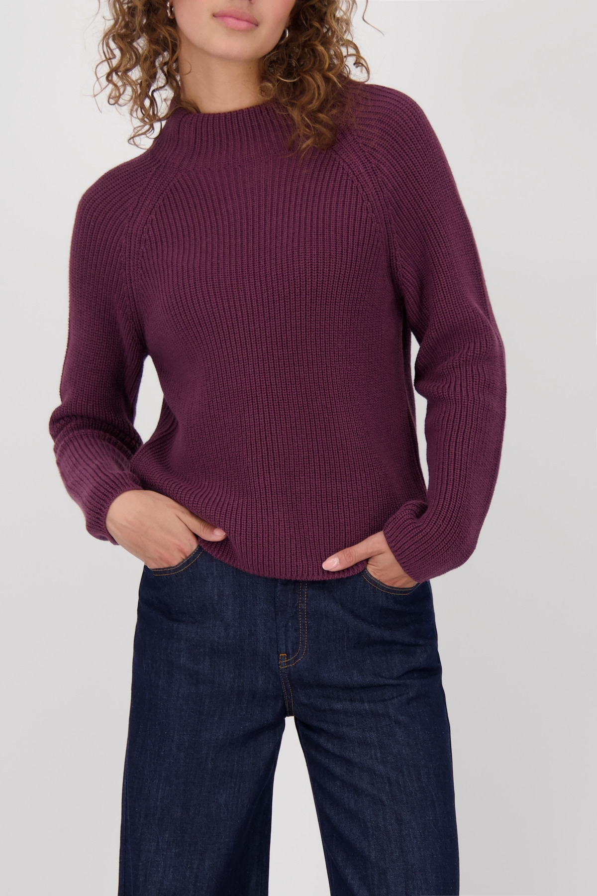 Monari Strickpullover "Pullover Basic Perlfang", Regular fit mit Rundhalsau günstig online kaufen