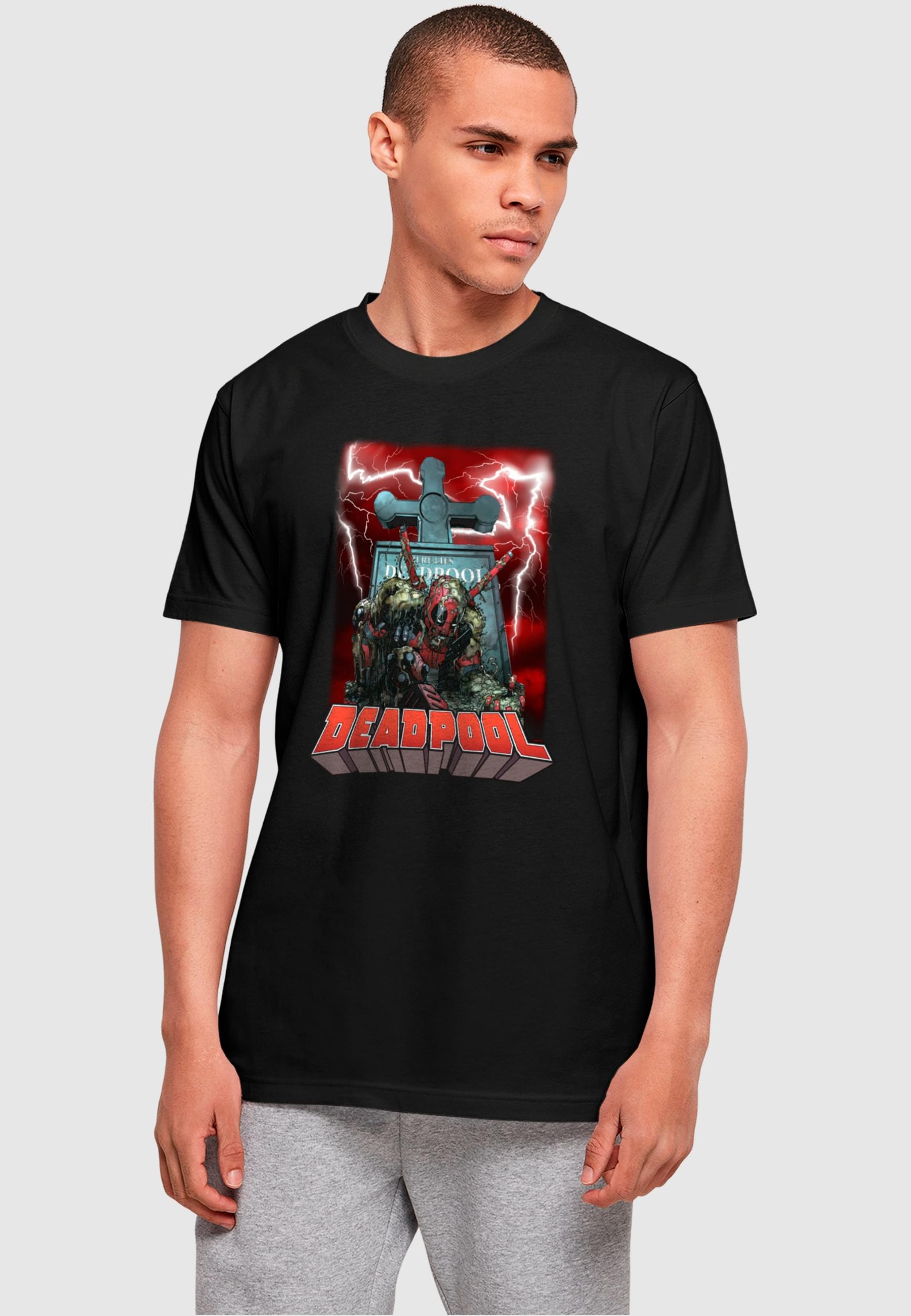 ABSOLUTE CULT T-Shirt "ABSOLUTE CULT Herren Deadpool - Grave T-Shirt" 1 Stk günstig online kaufen