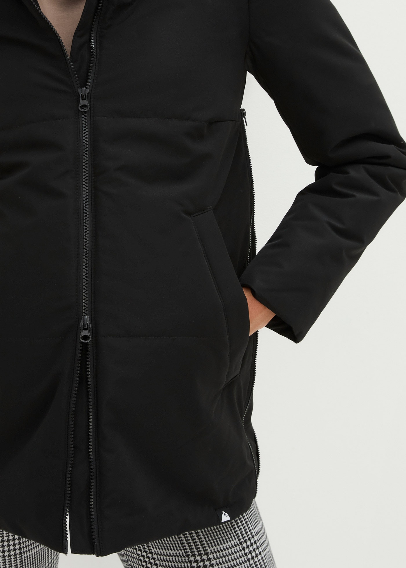 bonprix Umstandsjacke mit Kapuze Wattierte Winterjacke mit 3-in-1 Umstandsfunktion, mit Kapuze