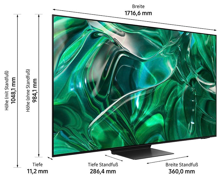 BAUR One Neural Zoll, cm/77 Prozessor OLED-Fernseher, Hub | Smart-TV, Quantum 195 4K,Infinity Design,Gaming Samsung