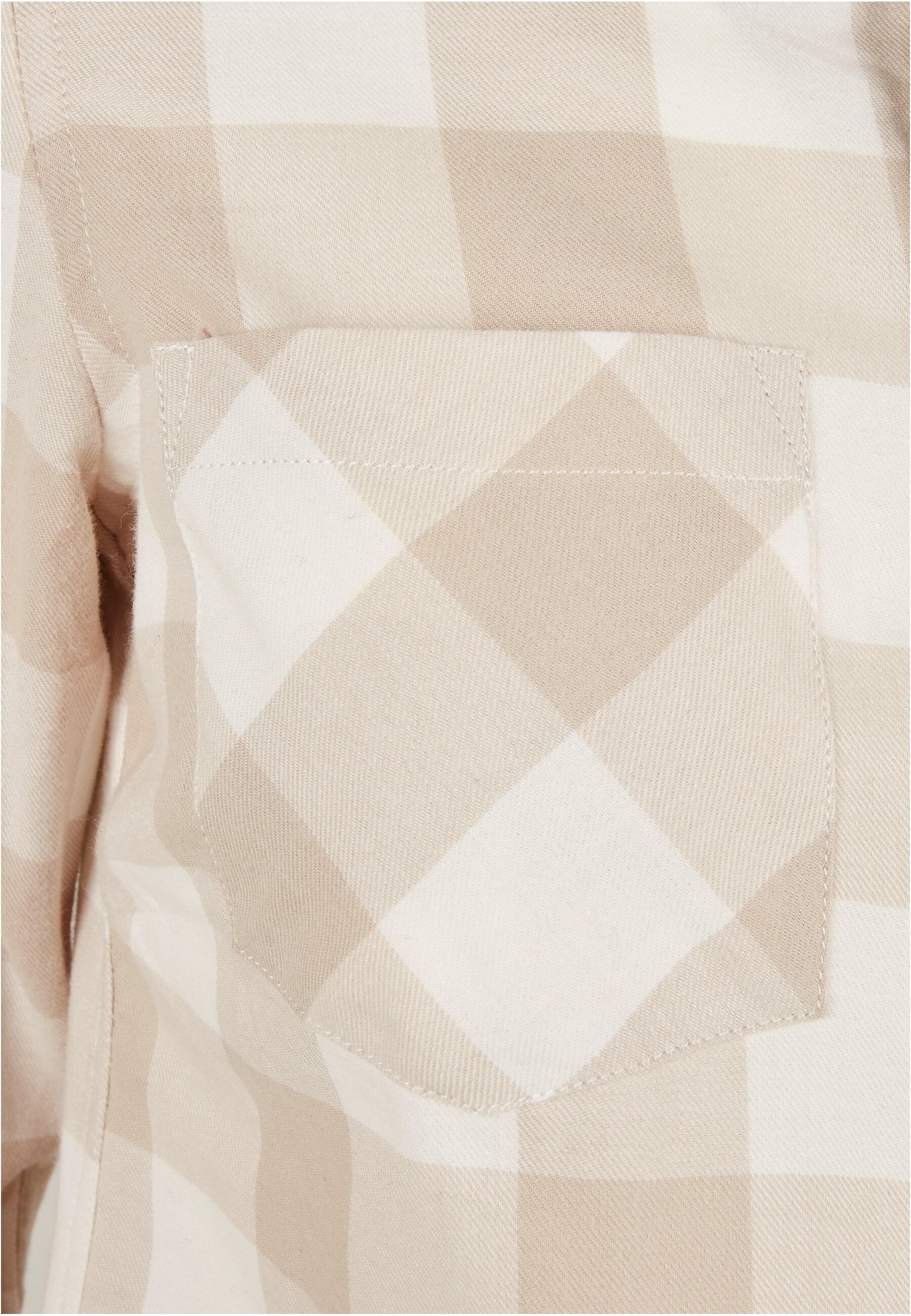 URBAN CLASSICS Langarmhemd »Urban Classics Damen Ladies Turnup Checked Flanell Shirt«, (1 tlg.)
