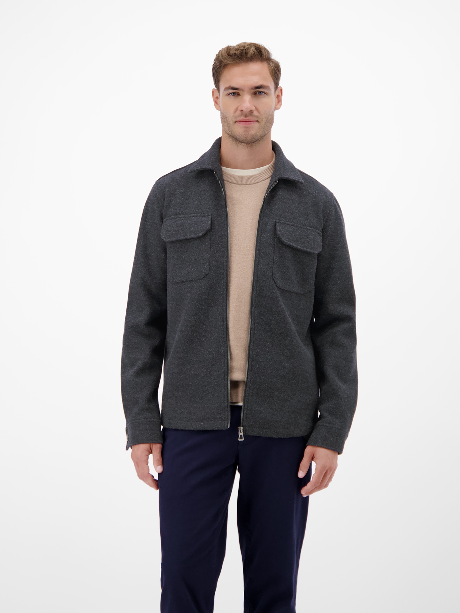 LERROS Langarmhemd "LERROS Herren Overshirt in urbanem Style" günstig online kaufen