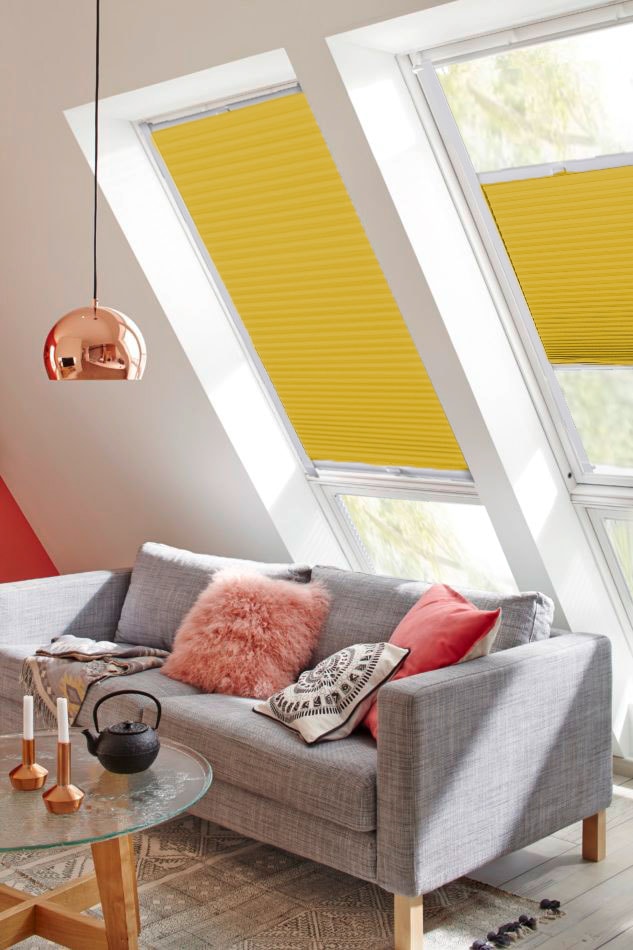 sunlines Dachfensterplissee "StartUp Style Honeycomb VD", abdunkelnd, verspannt, mit Führungsschienen