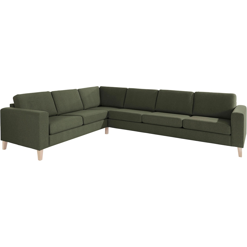 ATLANTIC home collection Ecksofa »Terra L-Form«, mit Wellenunterfederung, langer Schenkel links oder rechts montierbar