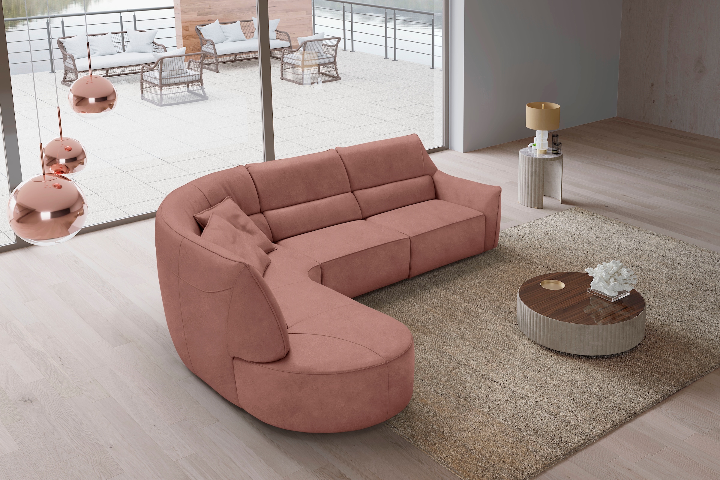 Egoitaliano Ecksofa "Puffy, extravagant & edel, Retro Designsofa, hoher Sit günstig online kaufen