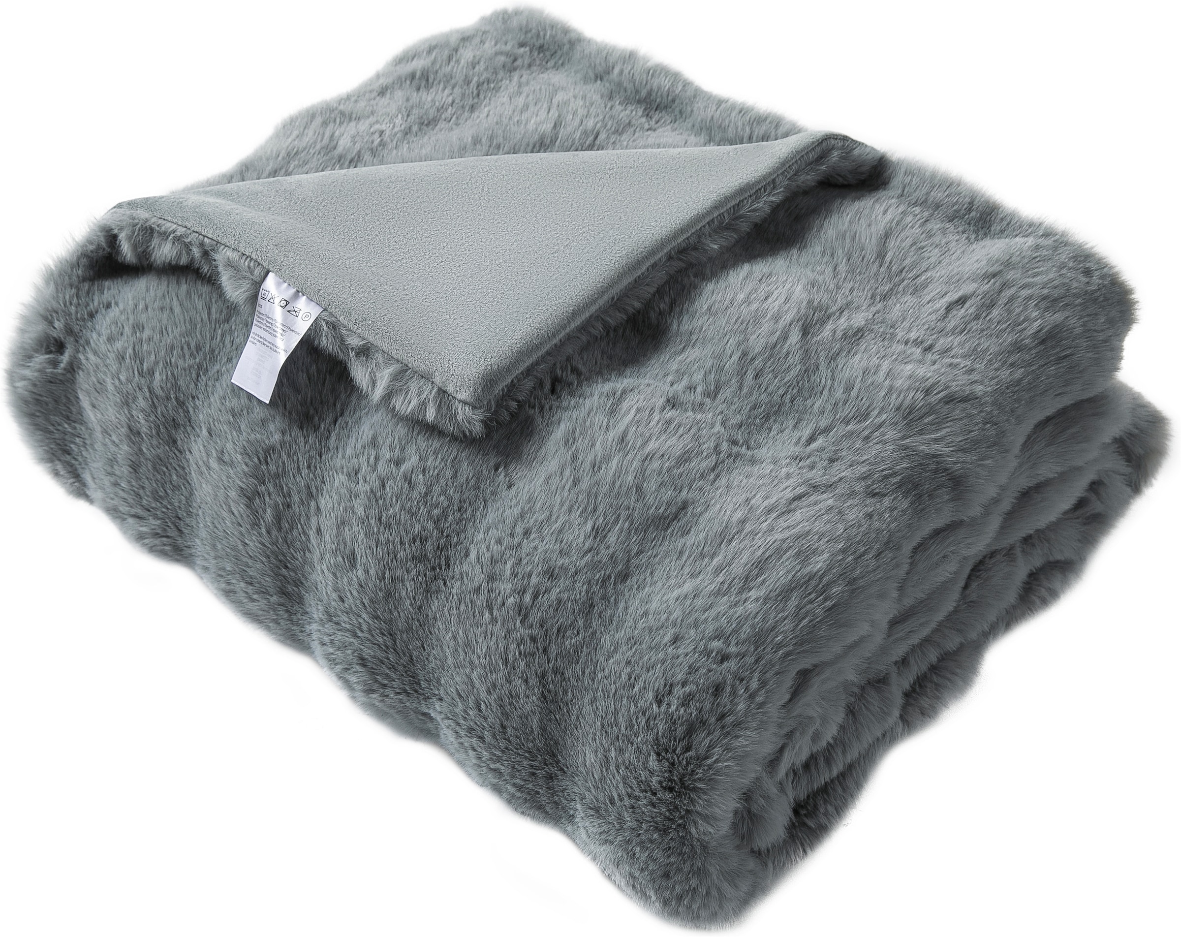 Wohndecke OTTO HOME, B:150cm L:200cm, grau, Polyester, Wohndecken, "Briee Premium 550g/m², hochwertig, flauschige Decke, maximaler Komfort", Decke