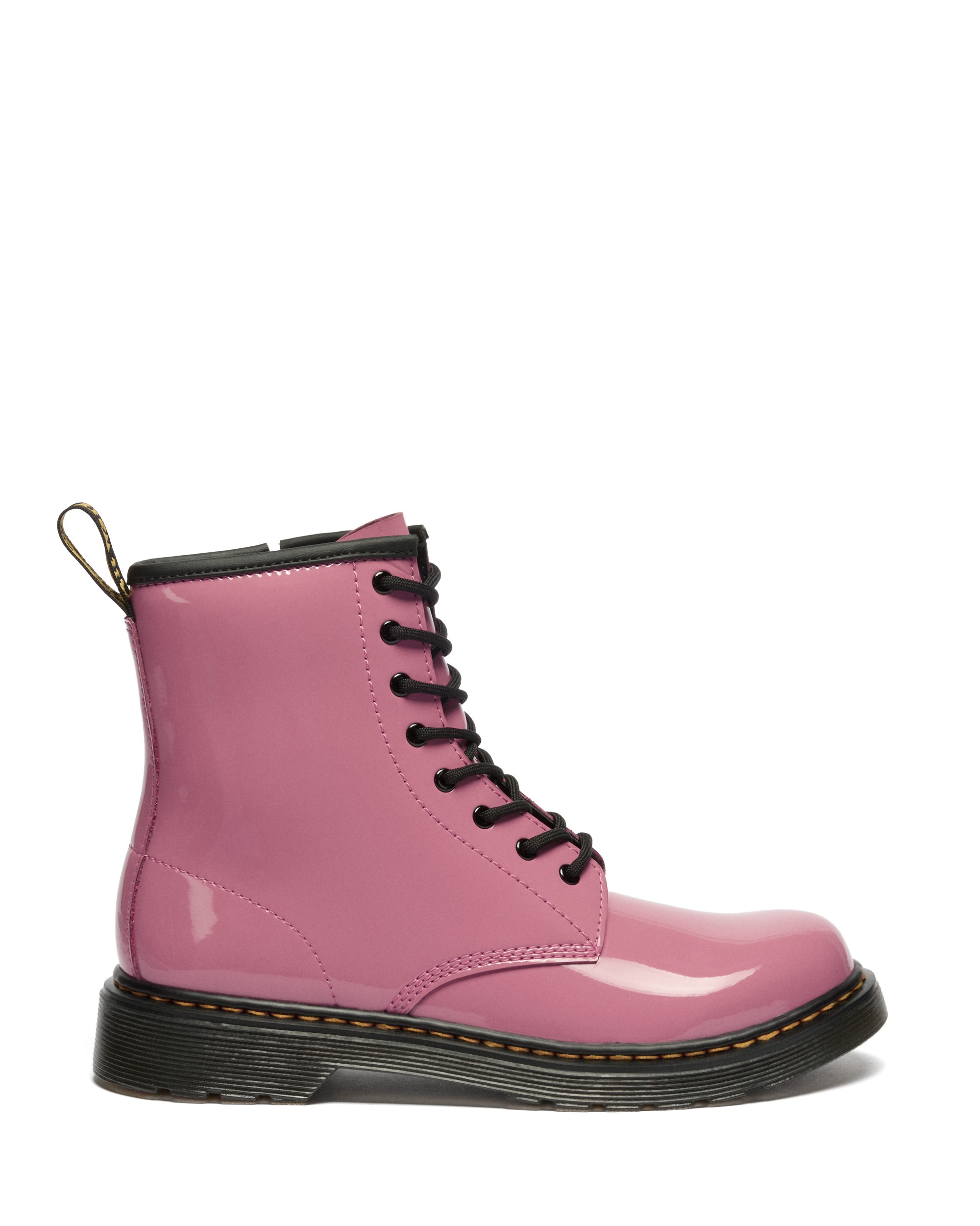 DR. MARTENS Schnürboots »1460 Y Black Patent Lamper«  Kinder Stiefel, Boots mit logobedruckter Anziehlasche