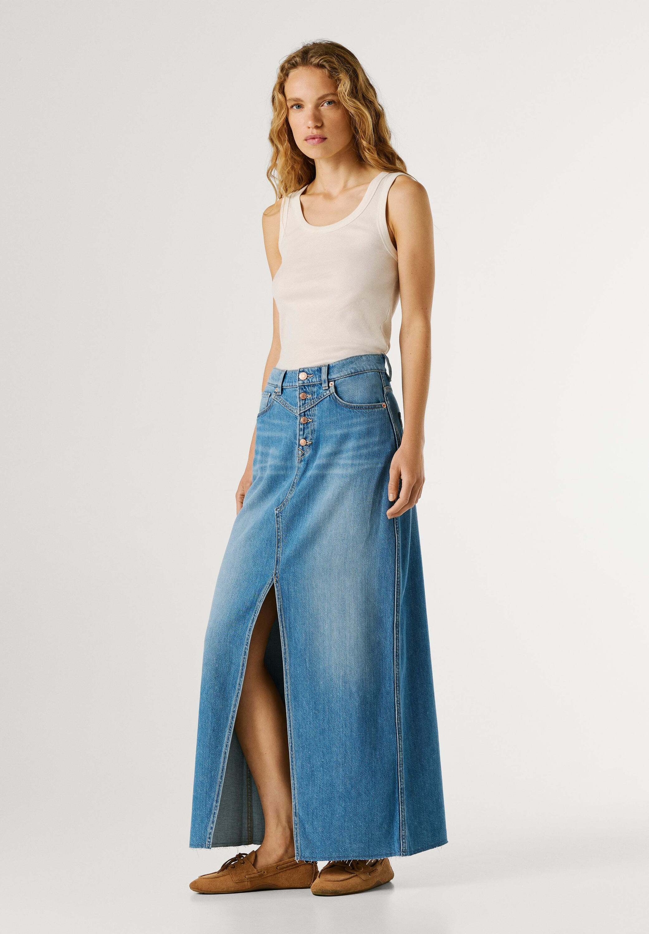 Pepe Jeans A-Linien-Rock »skirt MAXI SKIRT HW MIRA«