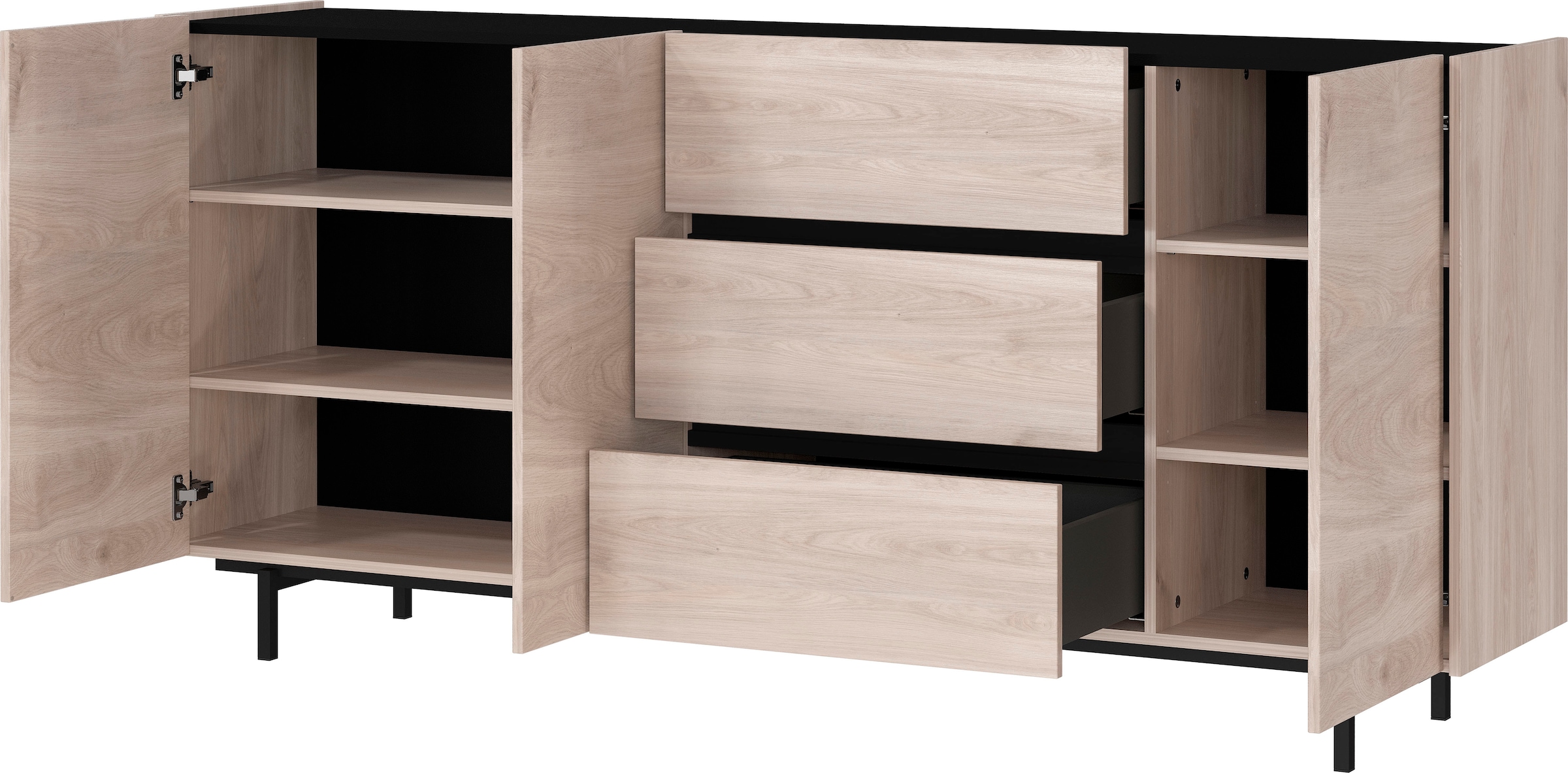 GERMANIA Sideboard »Cantoria«, Soft close-Funktion bei Türen und  Schubladen, griffloses Design | BAUR