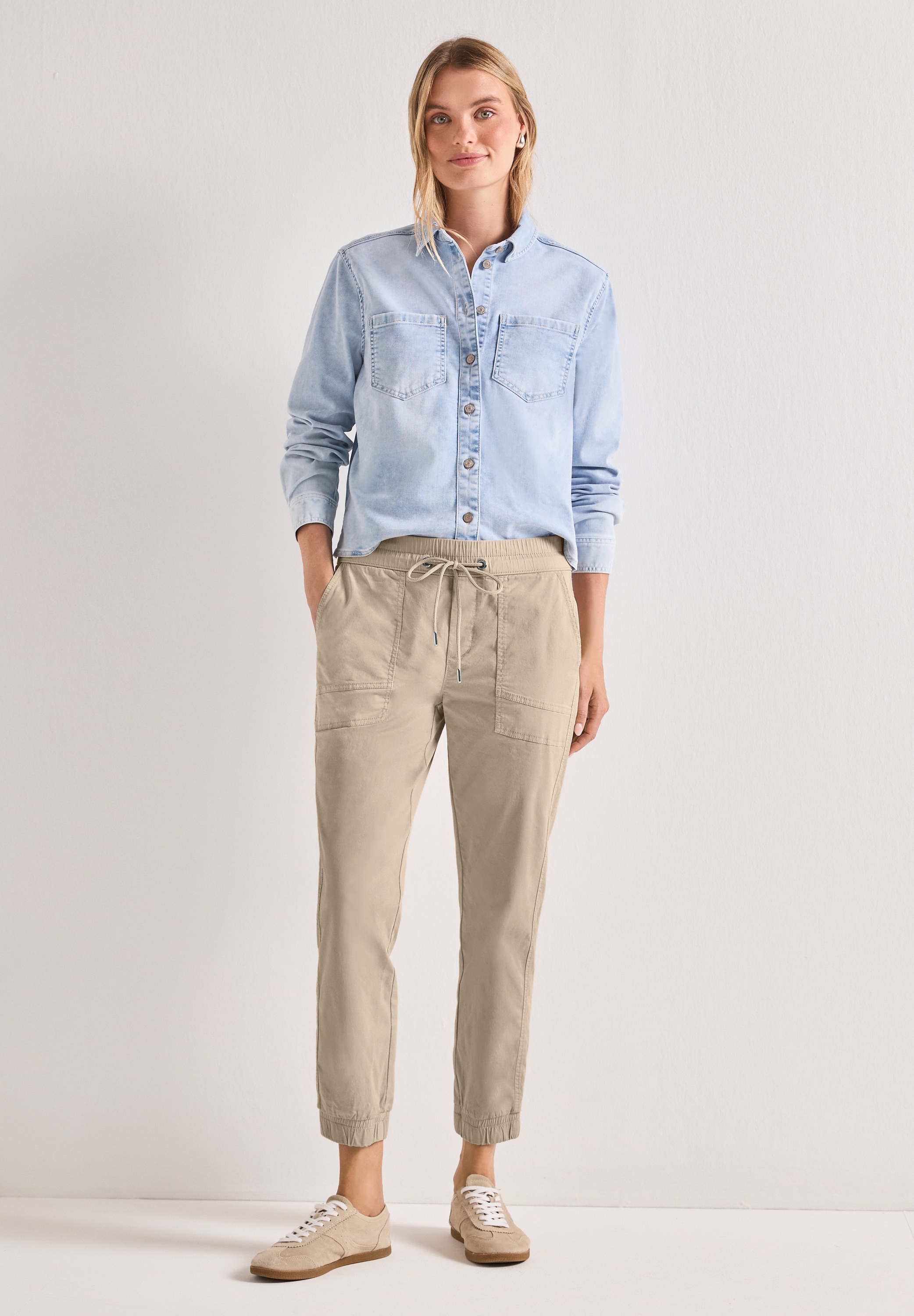 STREET ONE Jogger Pants  aus Baumwolle mit Stretchanteil