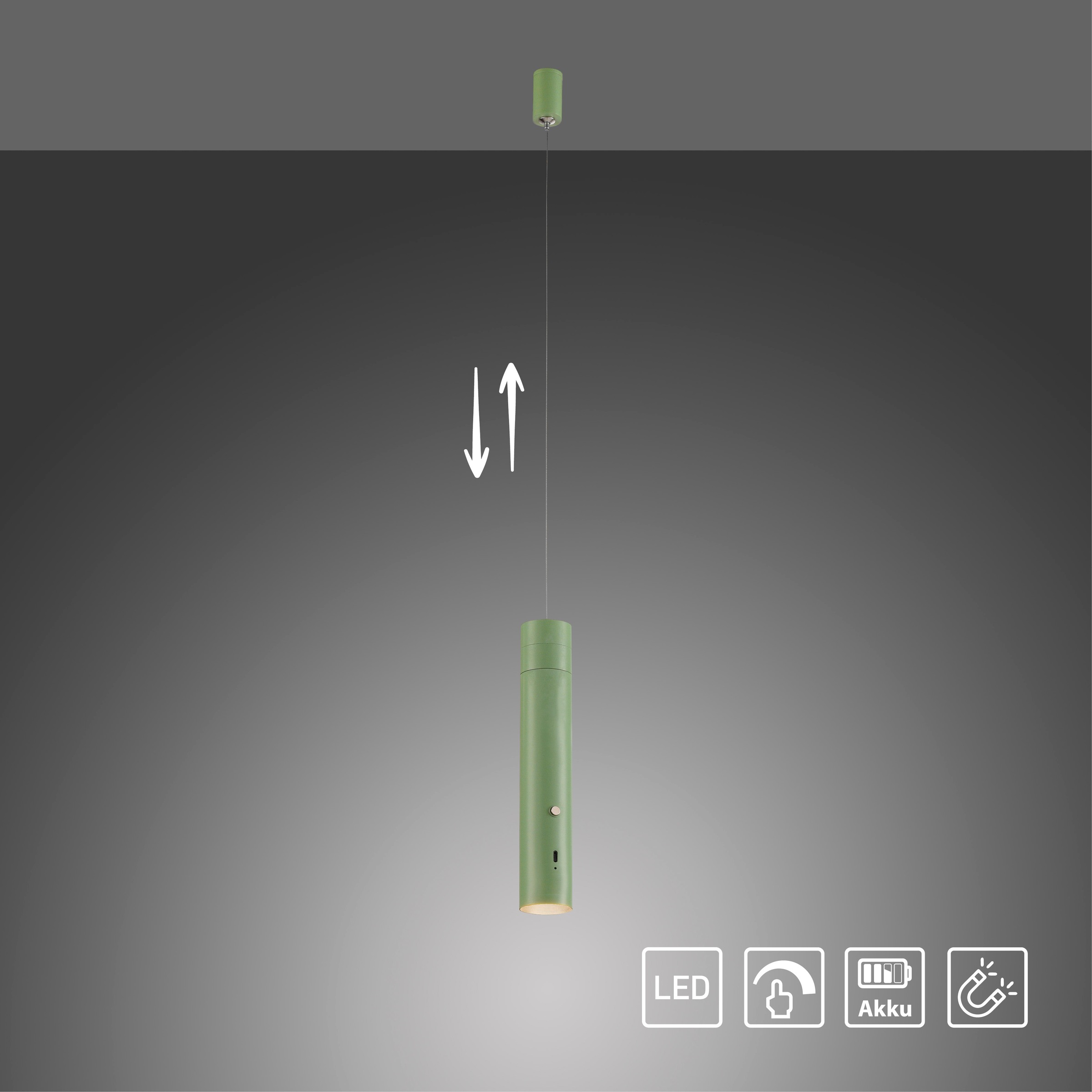 JUST LIGHT Pendelleuchte »ATTACH« LED-Modul 1 Stk. Warmweiß Akkuleuchte