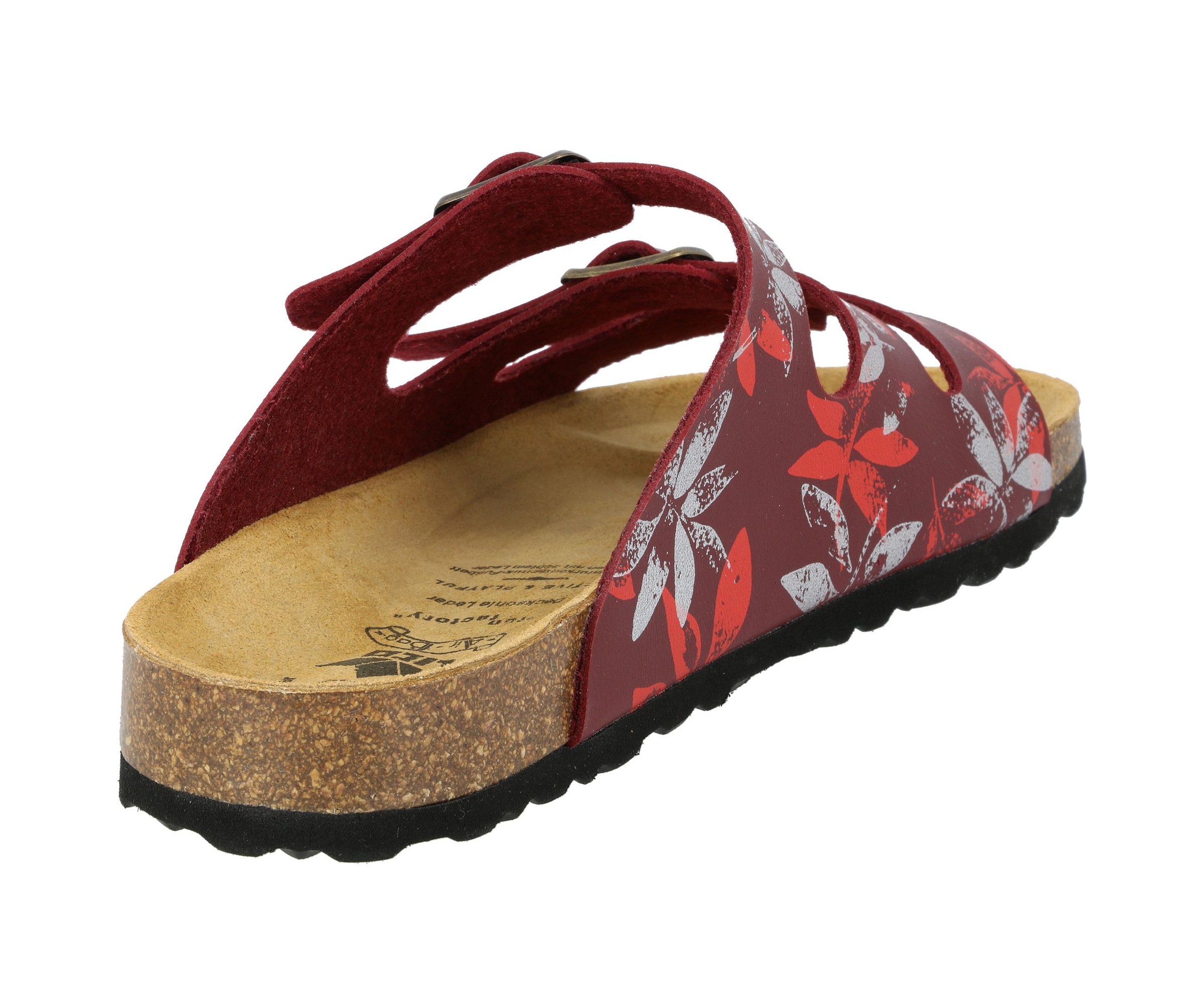 Pantolette LICO "Pantolette Bioline Leave", Damen, Gr. 38, rot, Synthetik, Schuhe Pantolette 3