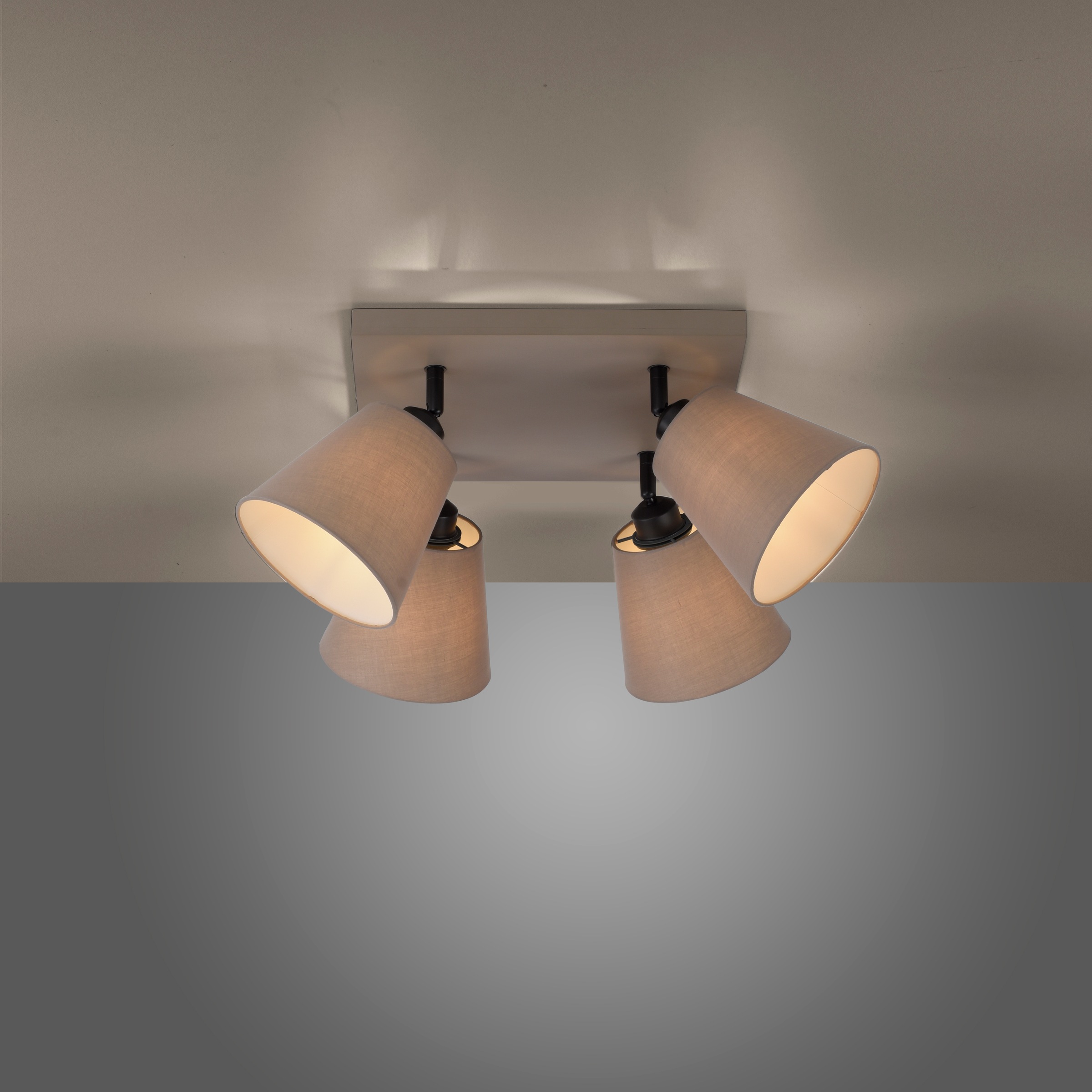 JUST LIGHT RIALA Ceiling Spotlight Taupe 3