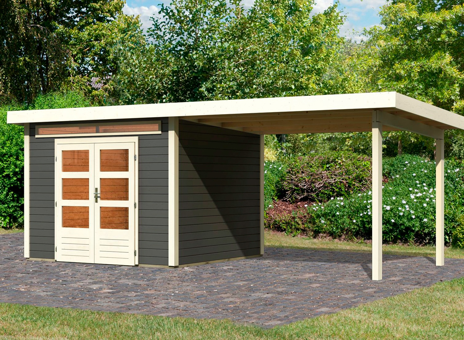 Karibu Gartenhaus "Ammersee 4" günstig online kaufen