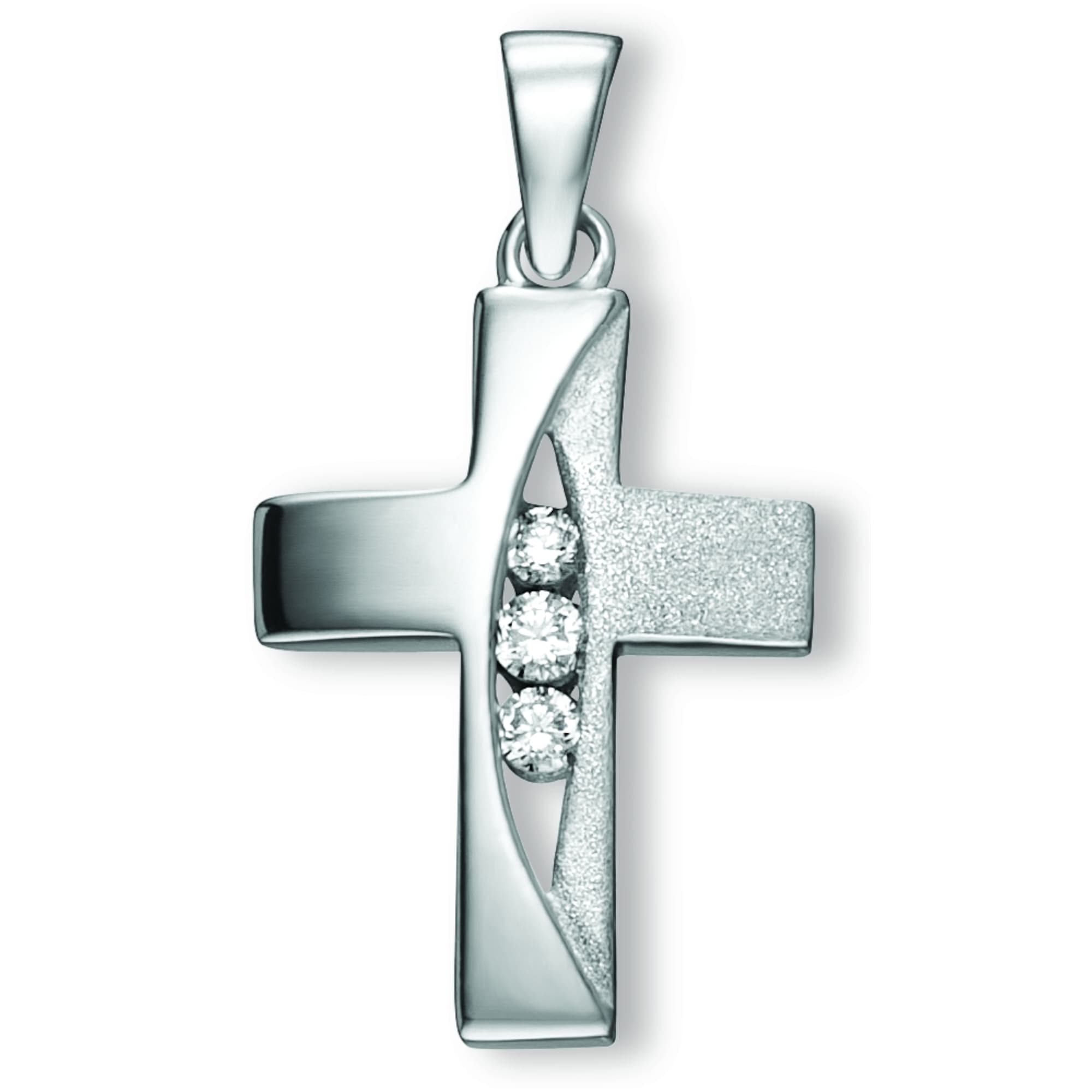 »Zirkonia Anhänger | Schmuck BAUR kaufen online ONE Kreuz Silber Silber«, ELEMENT 925 Kettenanhänger Damen aus