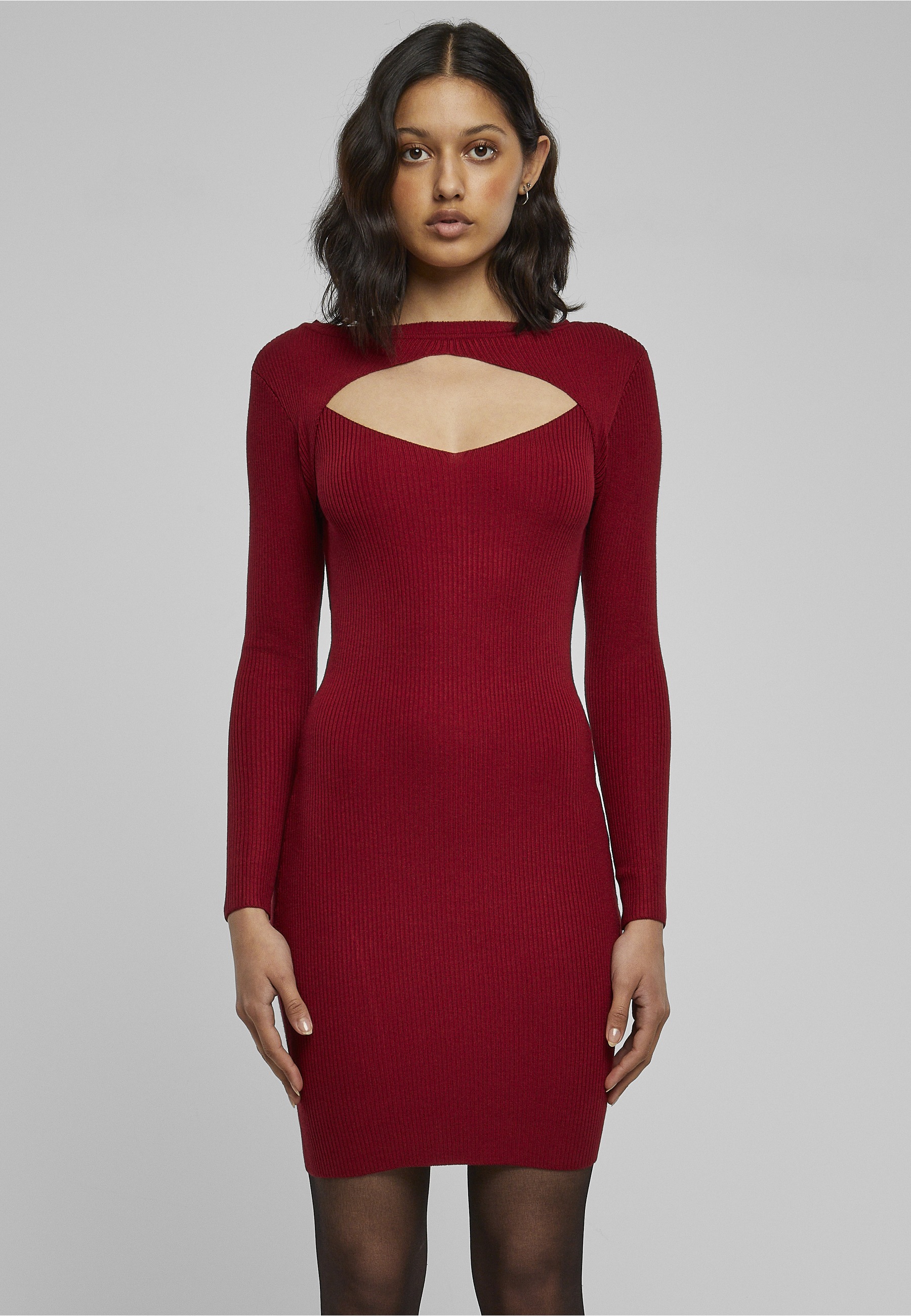 URBAN CLASSICS Shirtkleid »Urban Classics Damen Ladies Cut Out Dress« 1 Stk. tlg.