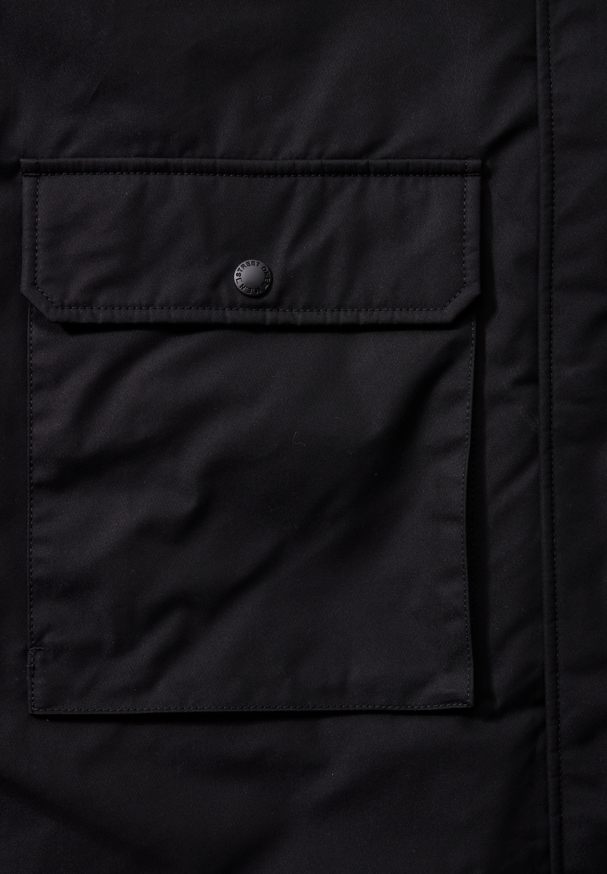 STREET ONE MEN Outdoorjacke, mit Kapuze, aus softem Materialmix